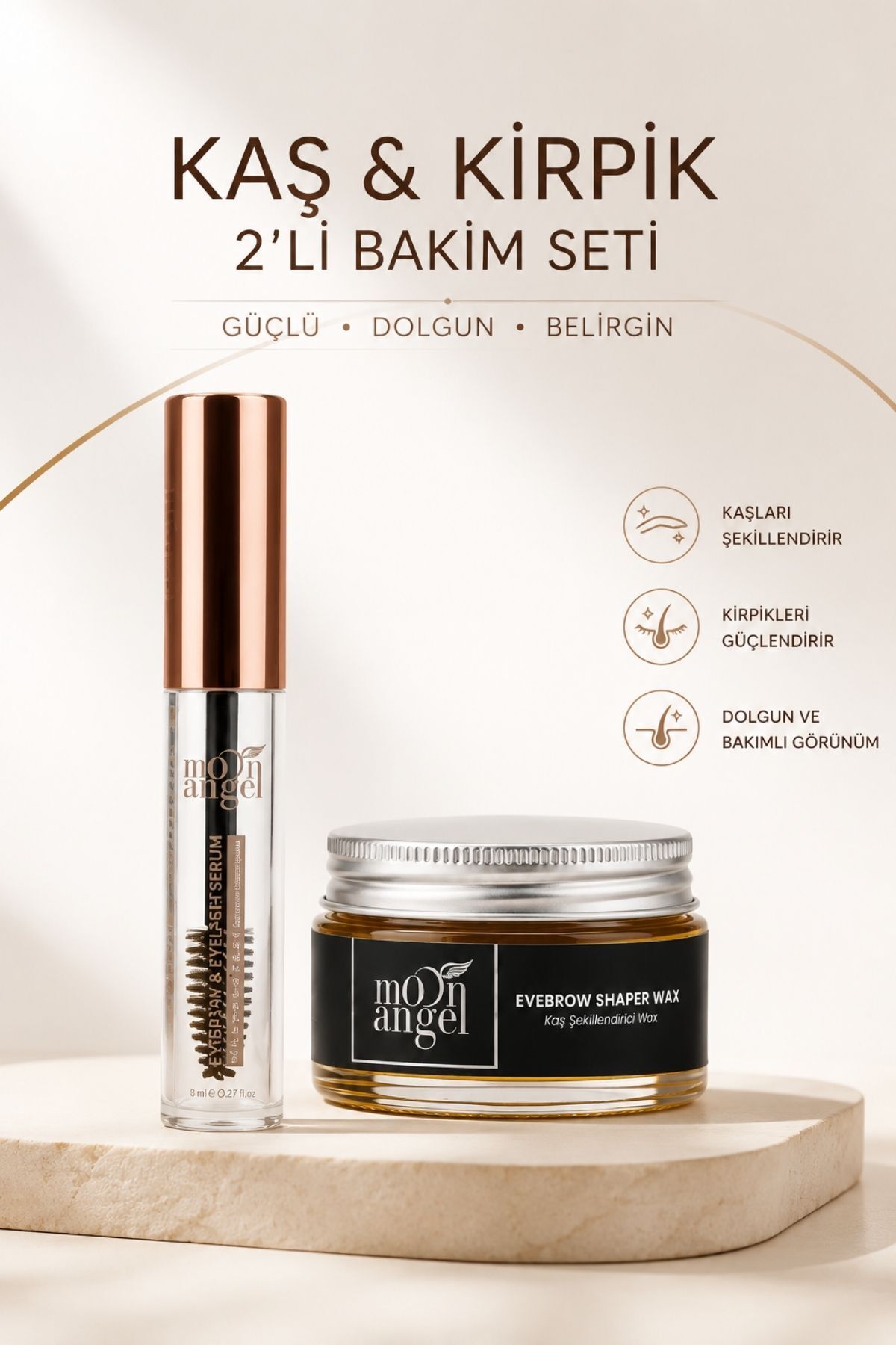 Kaş ve Kirpik Seti Kaş waxı + Kirpik ve Kaş Serumu — görsel 1