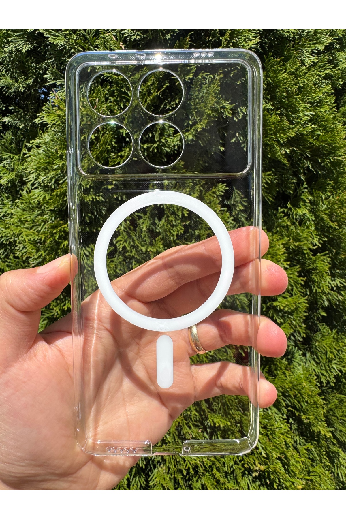 Poco X6 Pro Uyumlu Kılıf İnce Sert Sararmaz Magsafe Kamera Korumalı Koruyucu Dayanıklı Transparan Arka Kapak