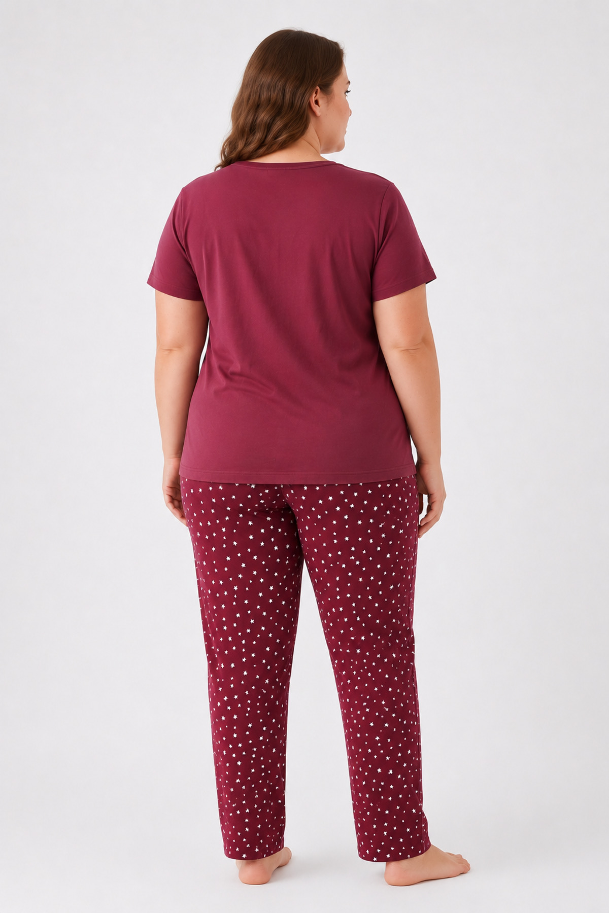 FAMES PİJAMA Büyük Beden Yazlık Kısa Kol Sweet Dreams Kadın Pijama Takımı görsel 4