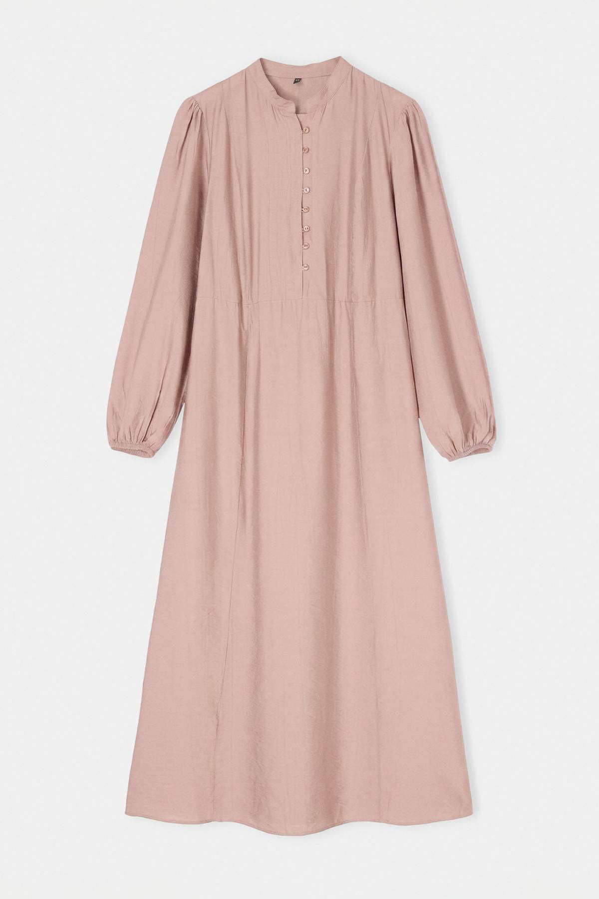 Trendyol Modest Beige Textured Fabric Maxi Woven Unlined Hijab Dress Tctss26Eb00118
