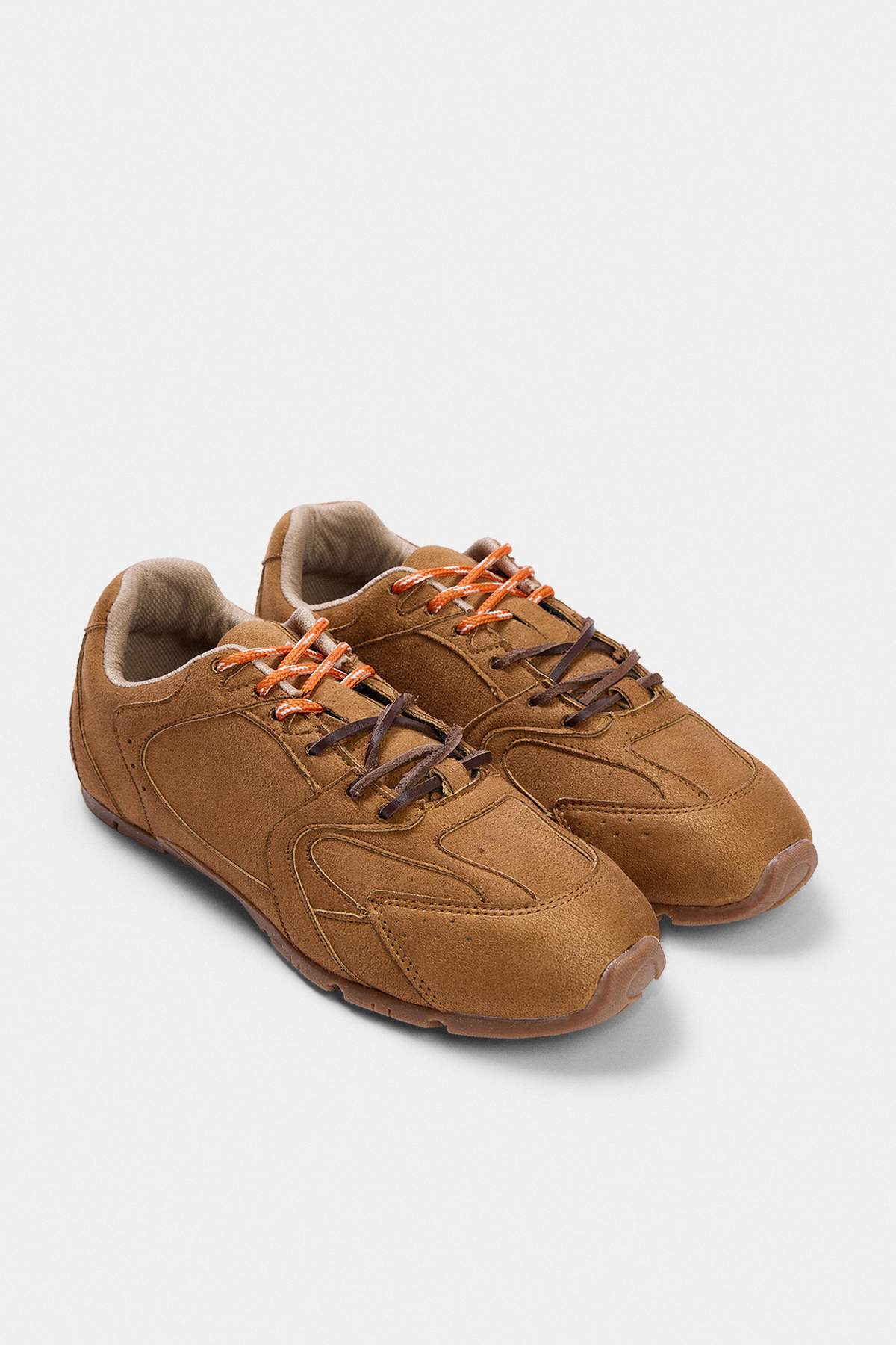 Trendyol Shoes Tan Suede Double Lace Women's Sneaker Takaw27Sn00003