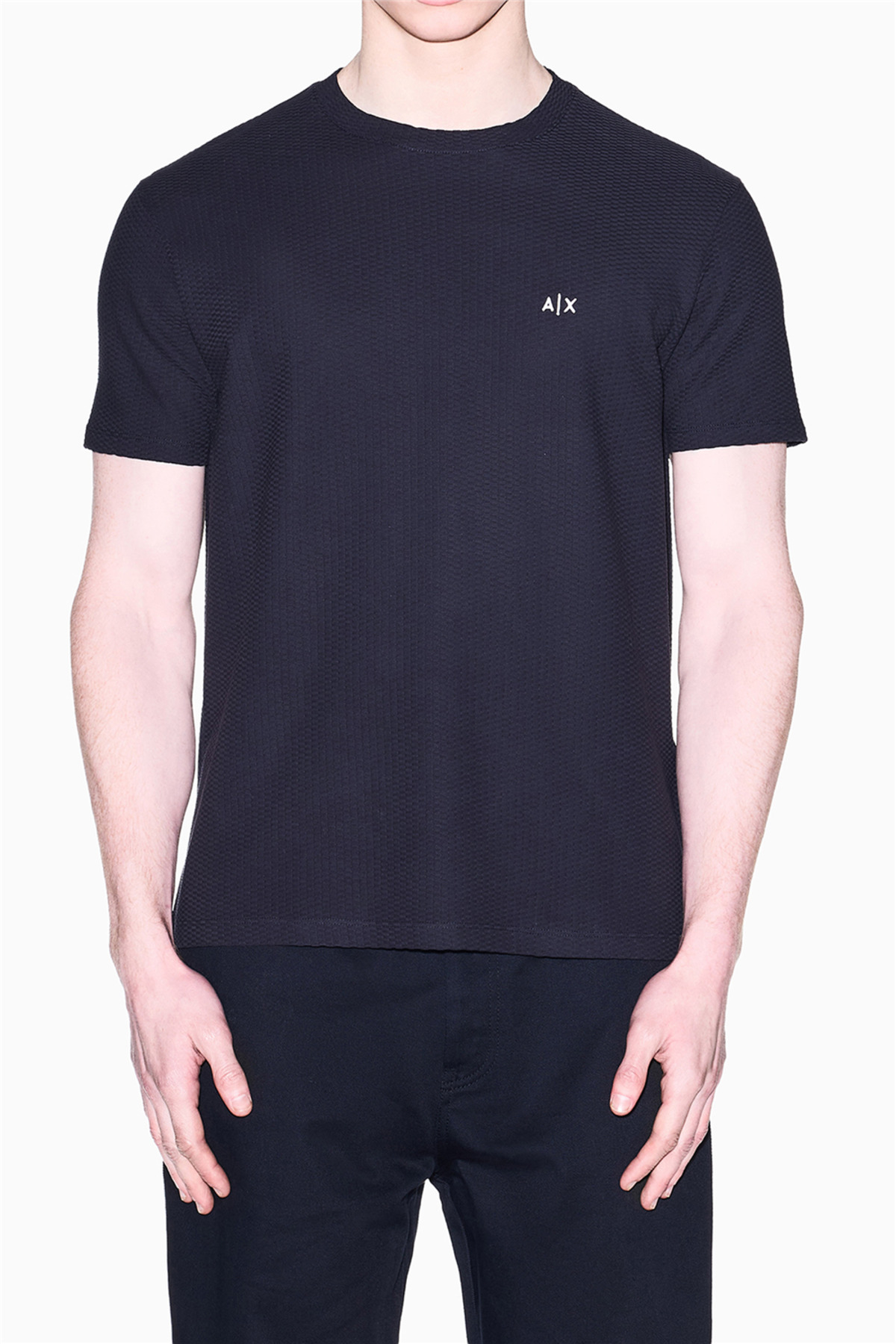 تی‌شرت یقه گرد مردانه سرمه‌ای آرمانی اکسچنج تی شرت Armani Exchange