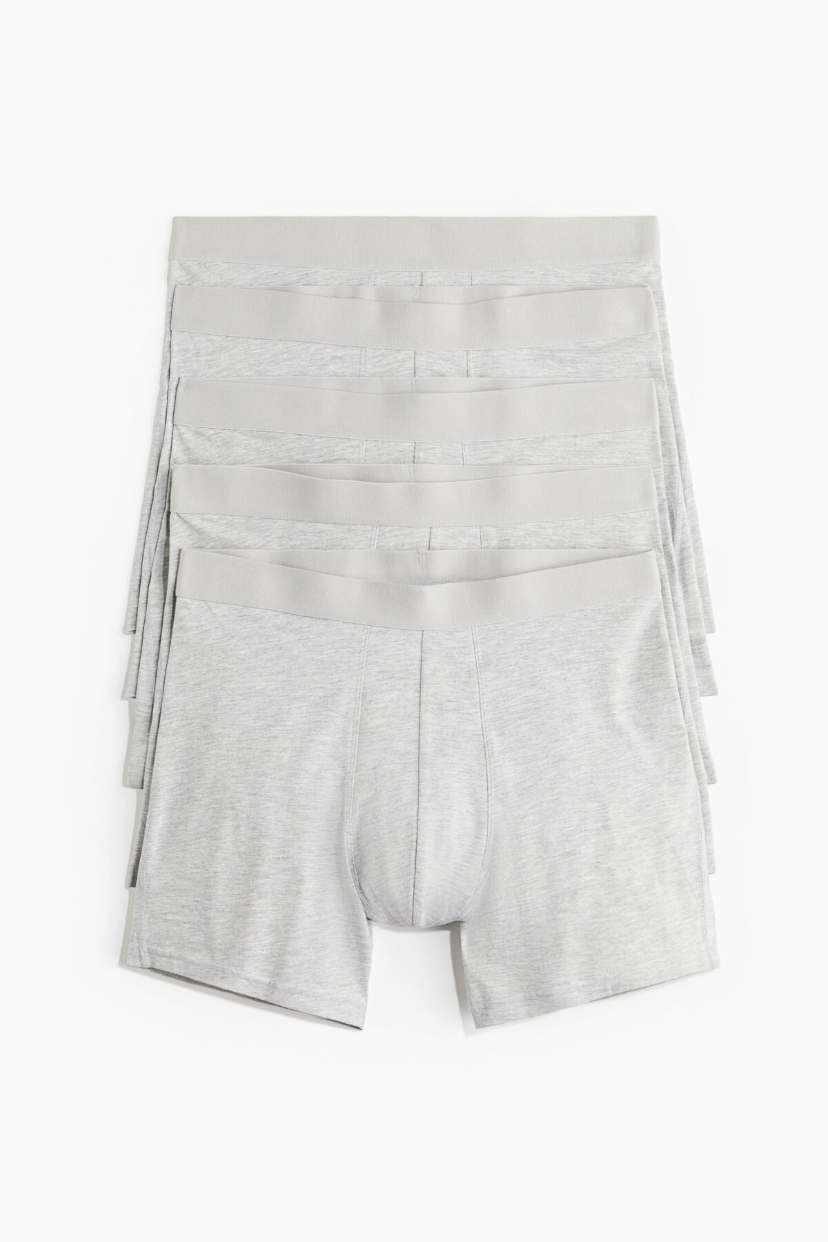 بسته 5 عددی شورت بوکسور لگ معمولی Lycra® اچ اند ام باکسر H&M