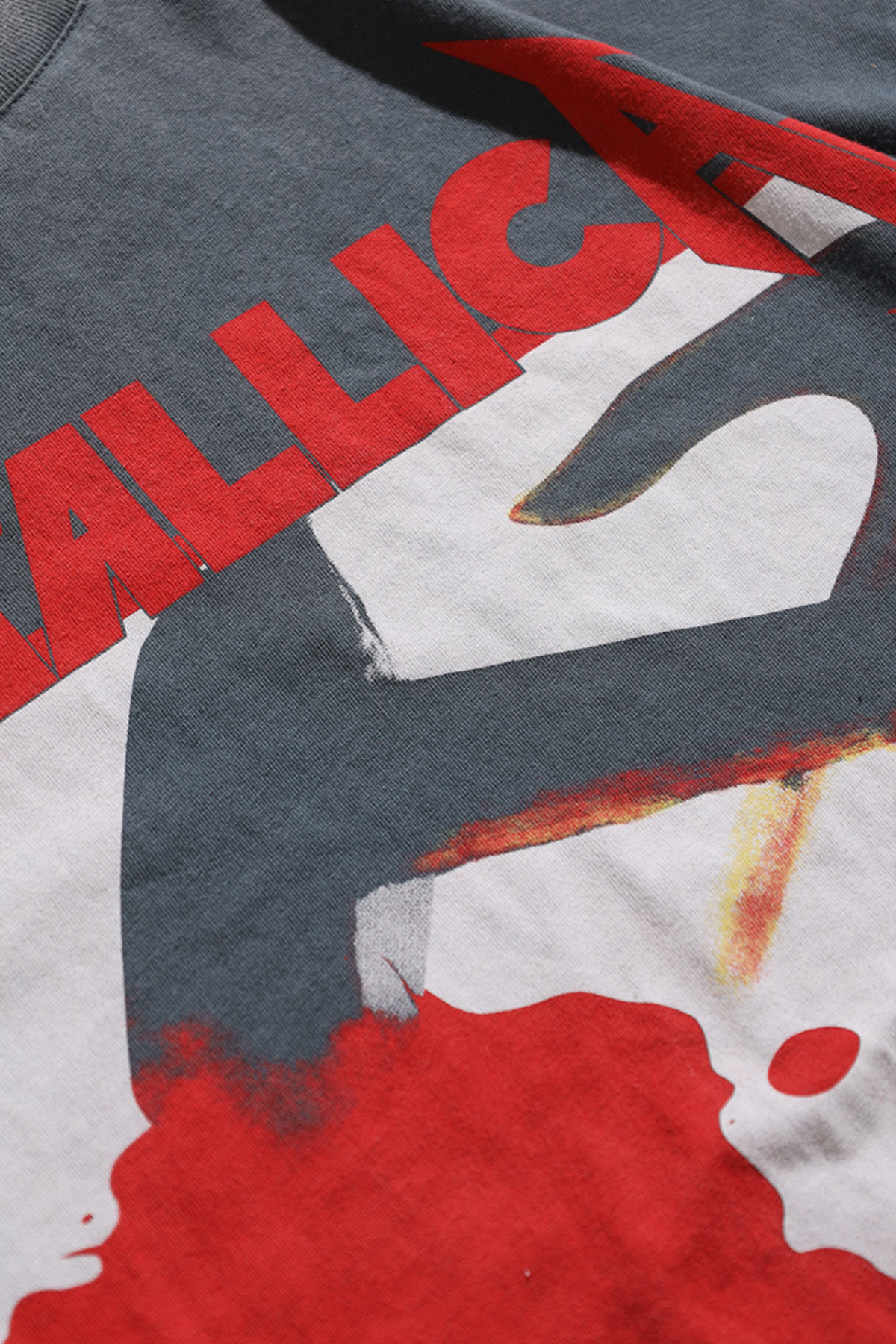 تی شرت بزرگ یونیسکس مشکی کم رنگ متالیکا Kill'Em All Vintage 5