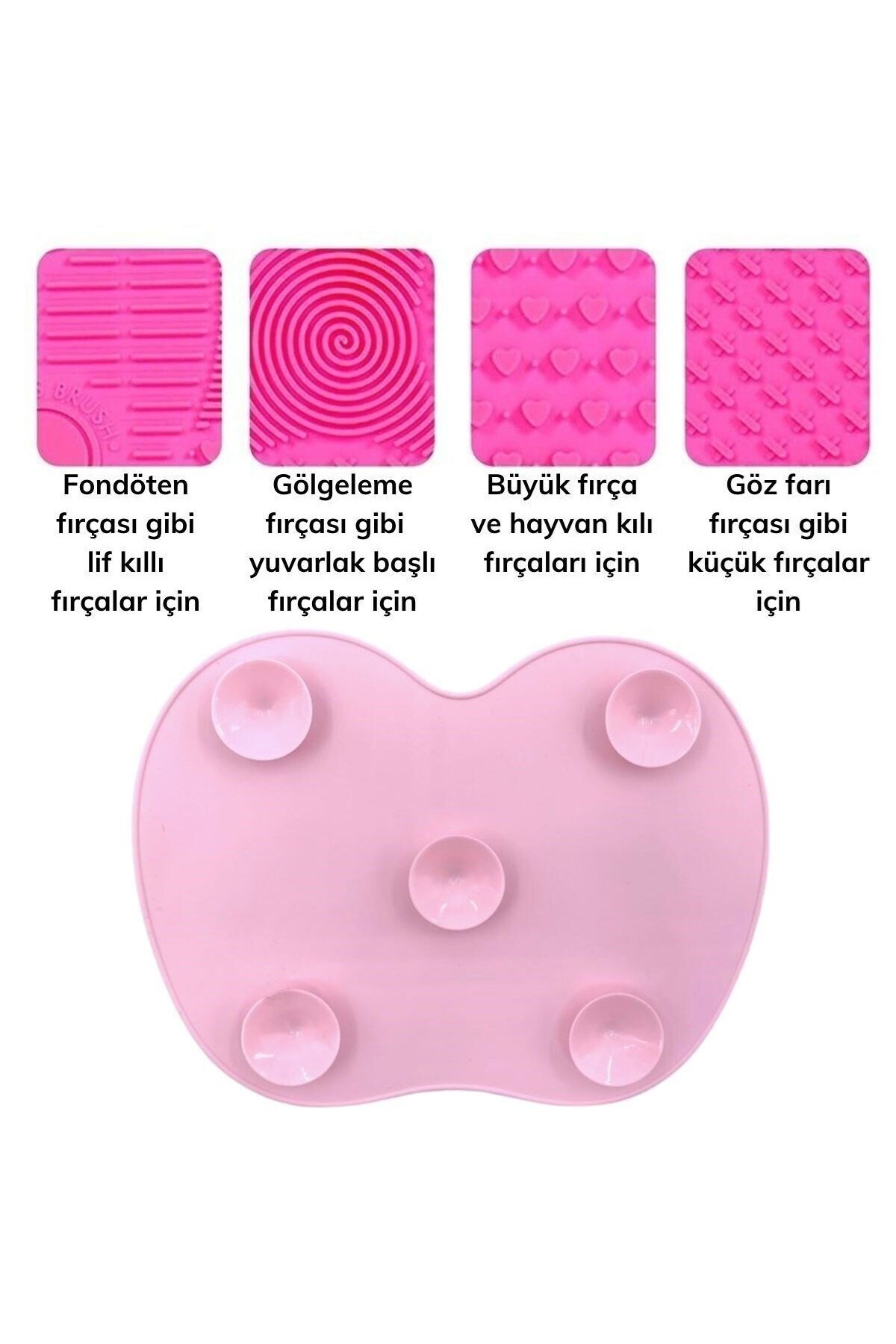 ® Pratik Kolay Makyaj Fırçası Temizleme Matı Aparatı Aleti — RC-AD12YT0079-12 — تصویر 8 از 8