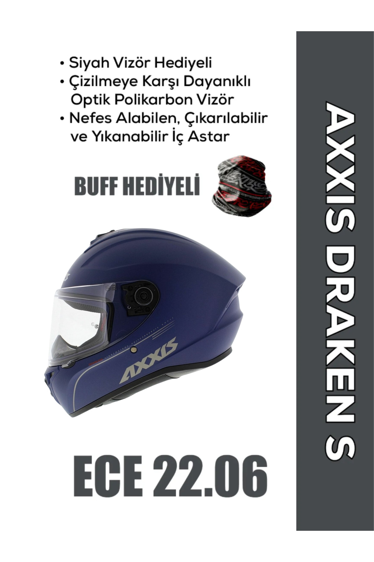 Axxis Draken S Solıd V2 Matt Blue - Fiyatı, Yorumları