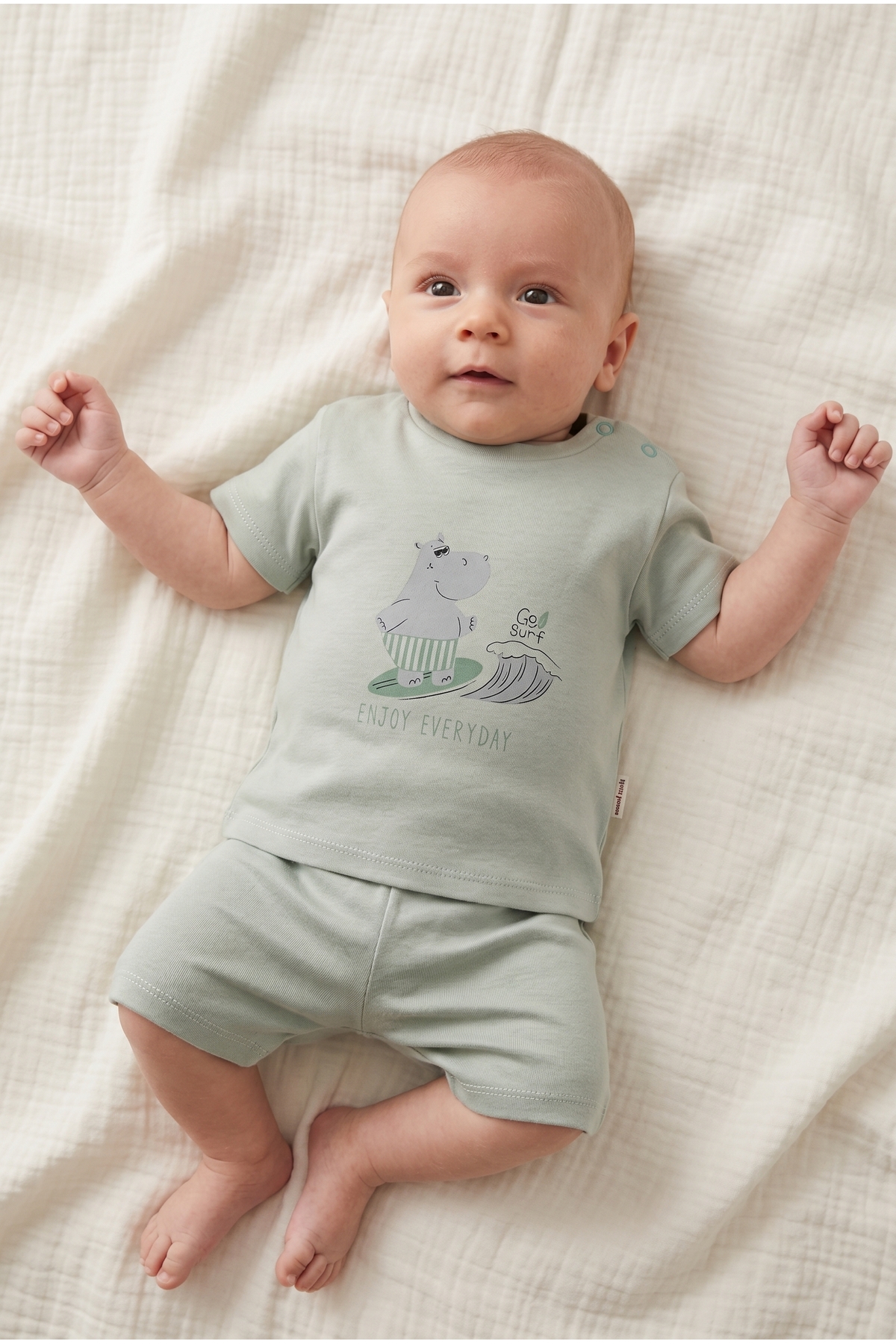 100% Cotton 2pcs Shorts and T-Shirt Baby Set