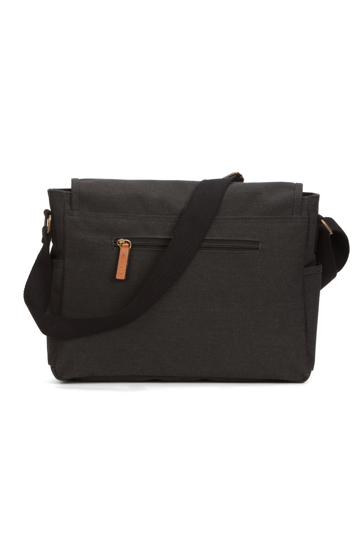 byhakan GK56 KANVAS (PAMUK) POSTACI ÇANTASI EVRAK OKUL ÜNVERSİTE LAPTOP NOTEBOOK MACBOOK TABLET GÜNLÜK SİYAH görsel 5