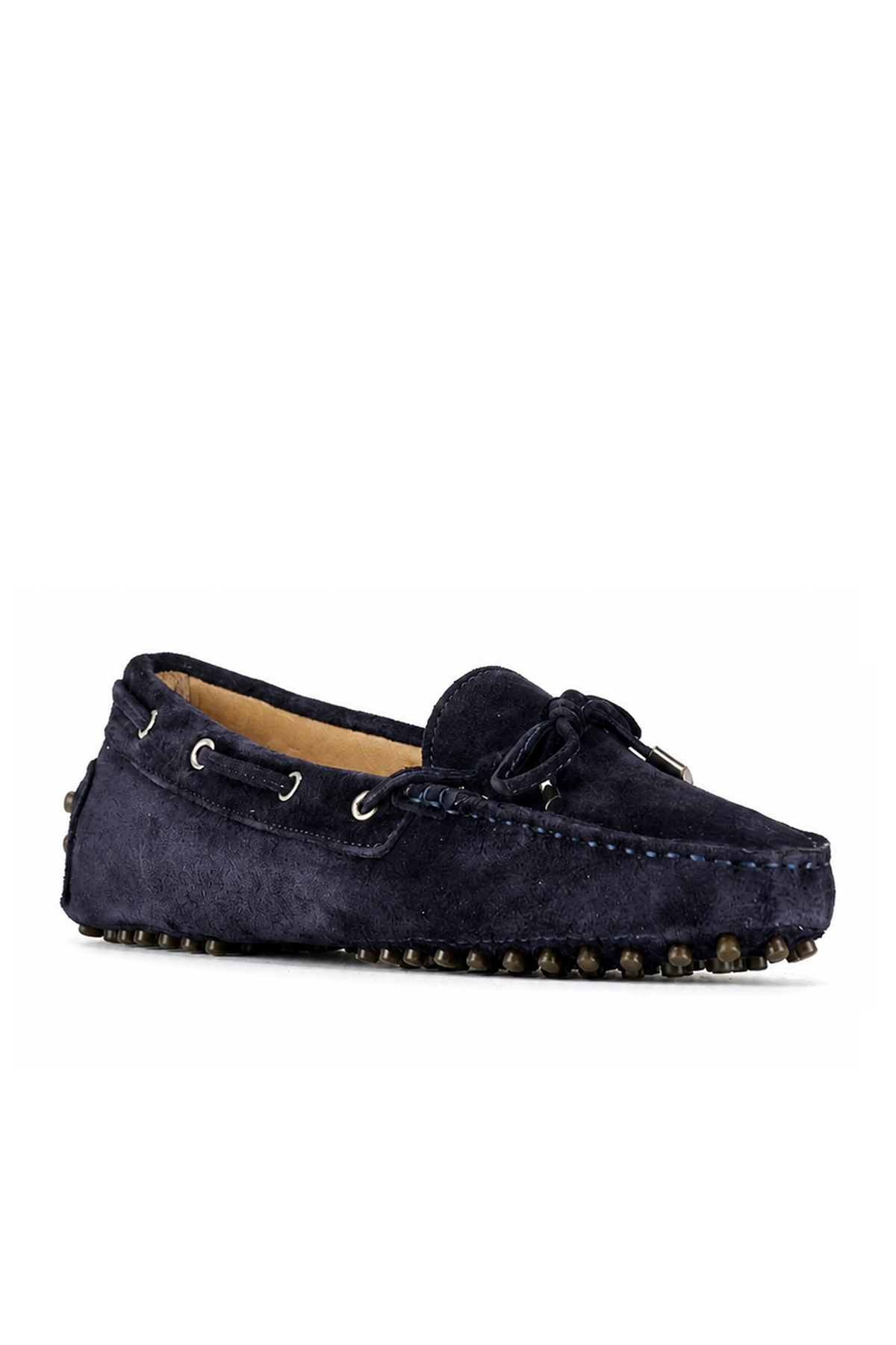 West To West Kadın Lacivert Süet Loafer Ayakkabı görsel 3