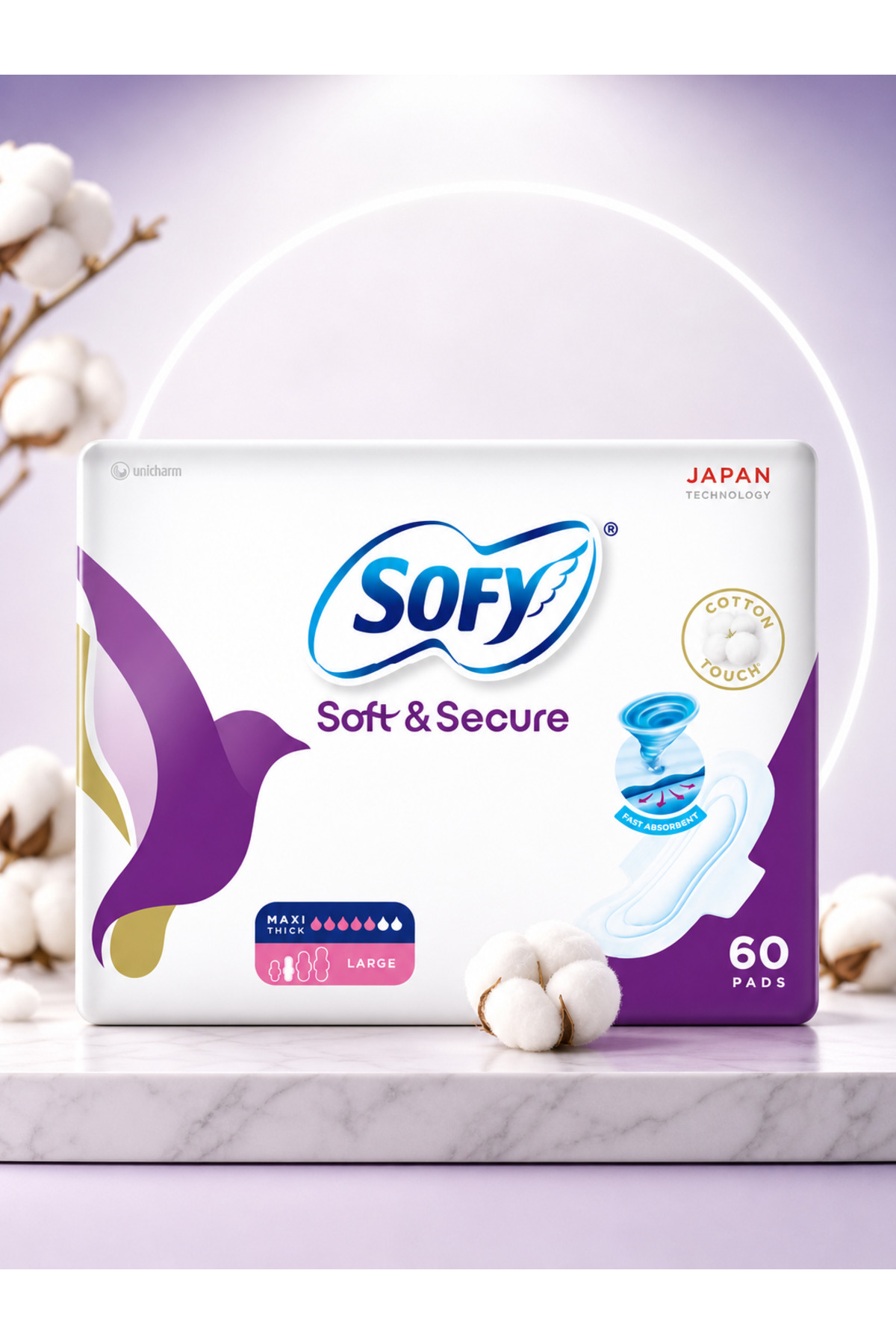 sofy حزمة رفيعة 29 سم مع أجنحة