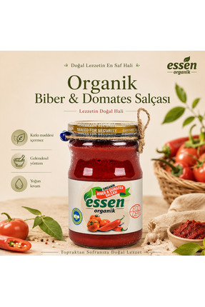 Genel Markalar Organik Domates Biber Karışık Salça (tuzsuz) 650gr