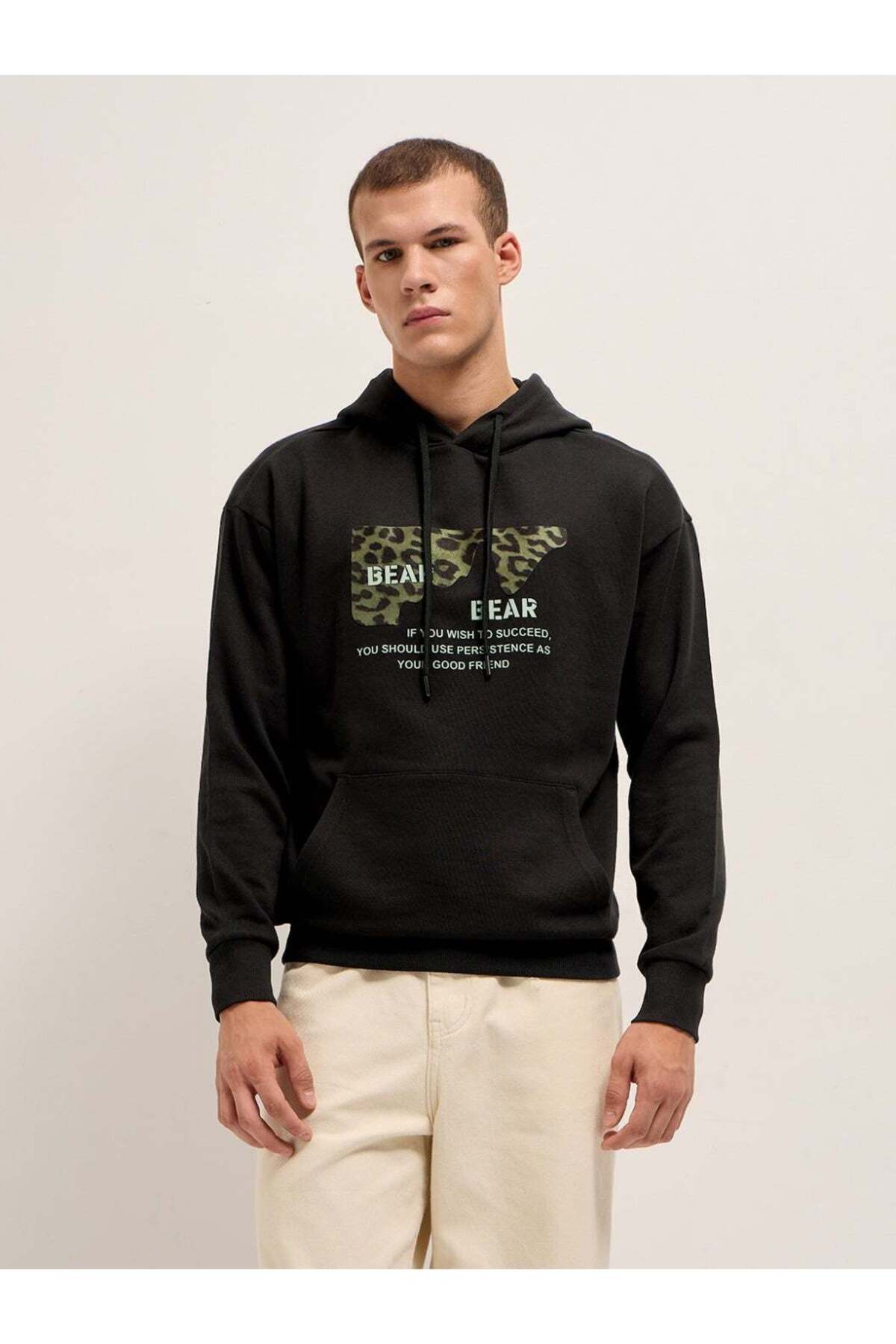 The Bear House Men’s Comfortable Hoodie, Soft Fabric, Modern Fit & Stylish Casual Design