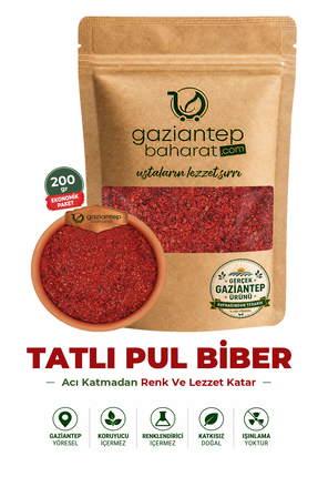 Gaziantep Baharat Tatlı Pul Biber 200gr - Doğal Ve Taze, Yöresel Lezzet