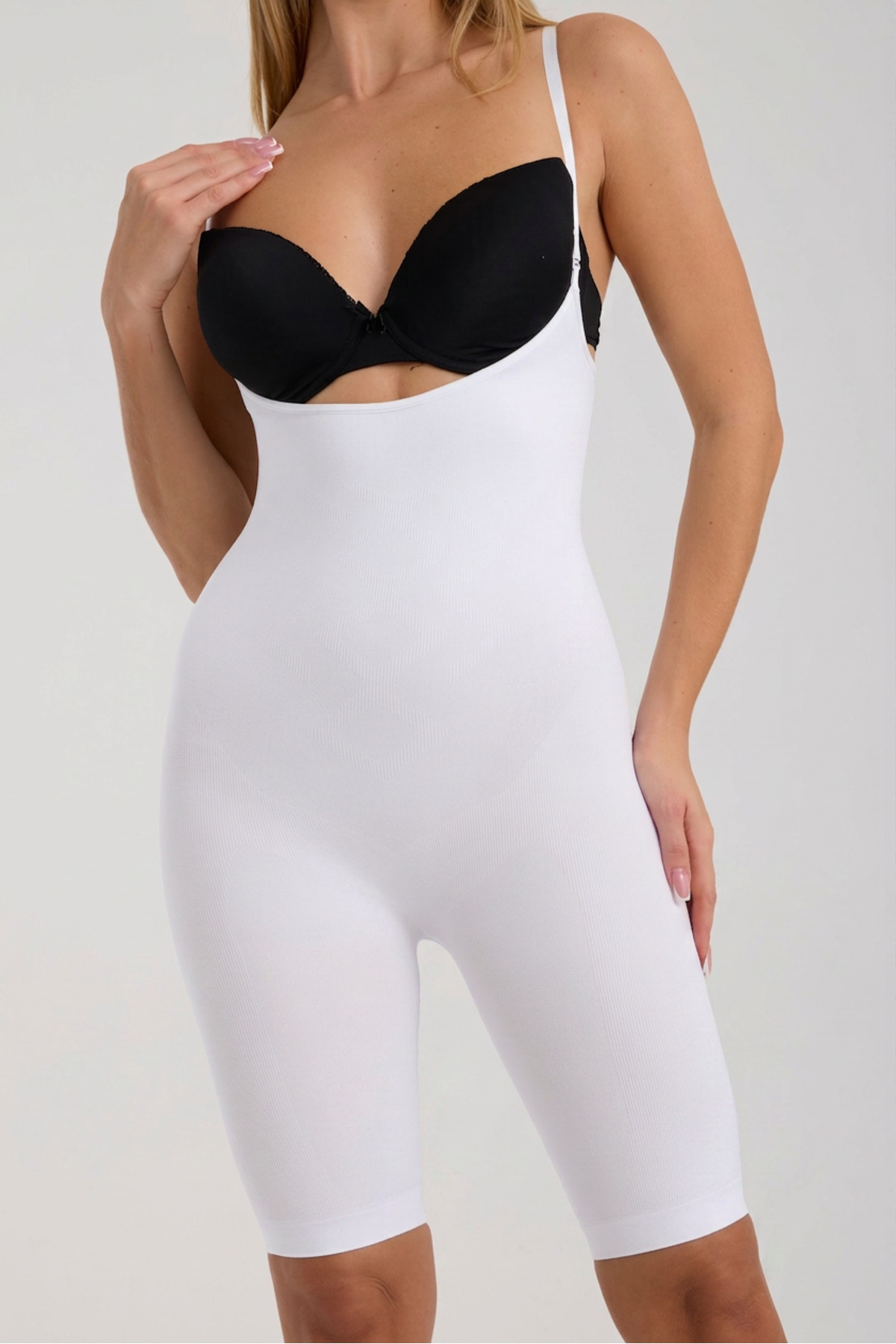 Instant Size 2 Slimming Full Length Underbust Strap Shorts Corset Leggings