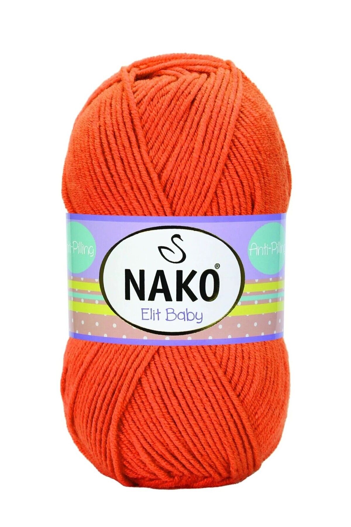 N.ako Elite Baby Anti Pilling Nonshedding Baby Lanyard 6346 Orange