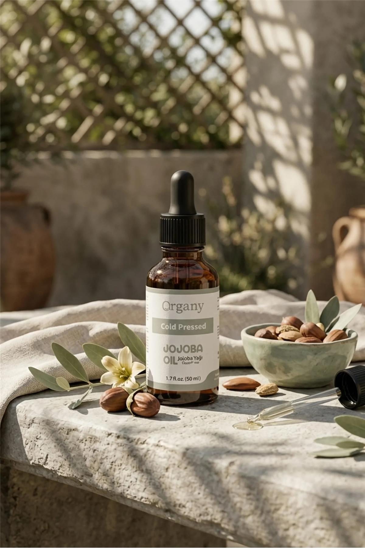 Soğuk Sıkım Jojoba Yağı %100 Doğal Gözenek Tıkamayan Cilt ve Saç Bakım Yağı Jojoba Oil 50 ml — OGSY50JJ — تصویر 4 از 4