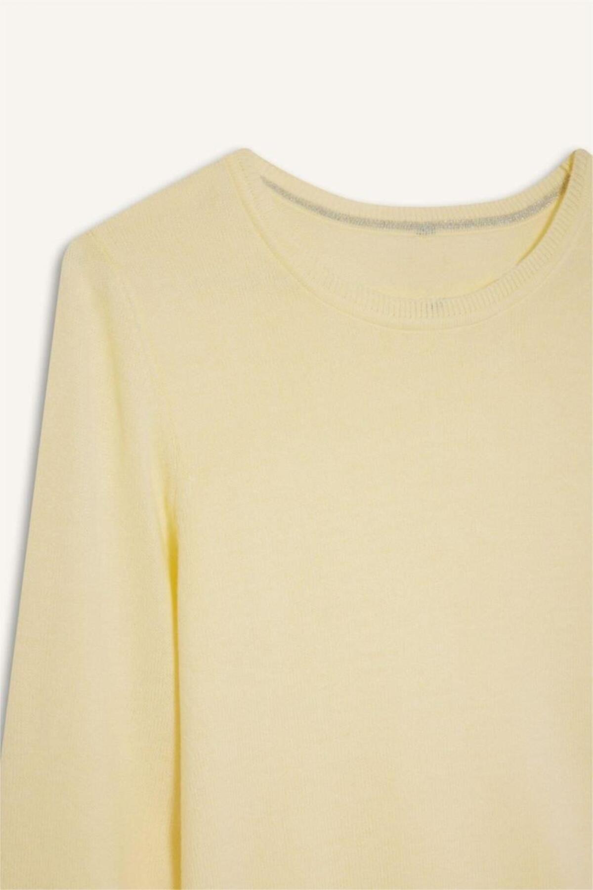 DeFacto Regular Fit Bisiklet Yaka Triko Kazak F7091AZ25WN görsel 7