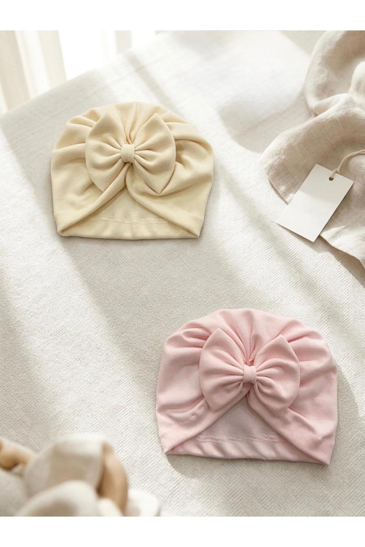 Baby Girl Bandana and Bonnet 2-Piece Set Mevlütlık Photo Shooting Gift Newborn Hat