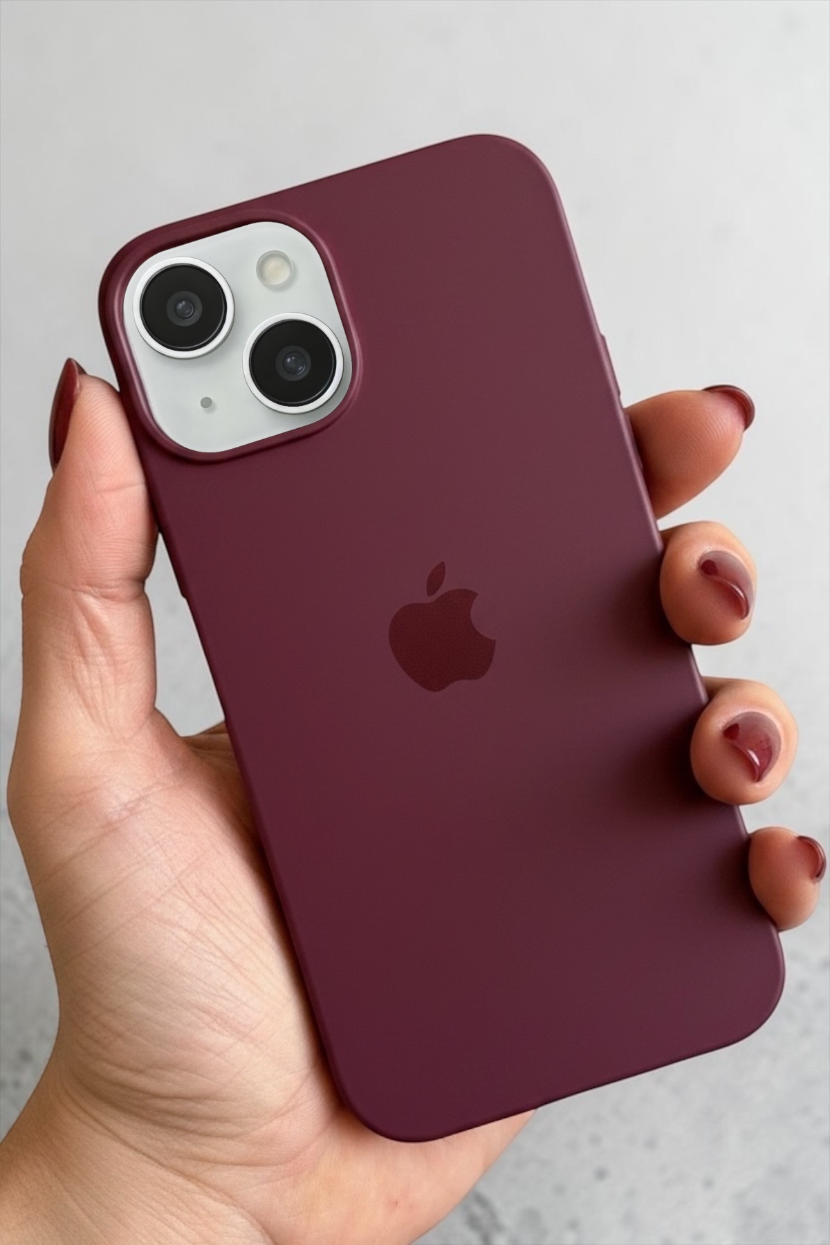 Launch Soft Velvet Inside Silicone Cover with Iphone 13-14 Compatible Case Logo