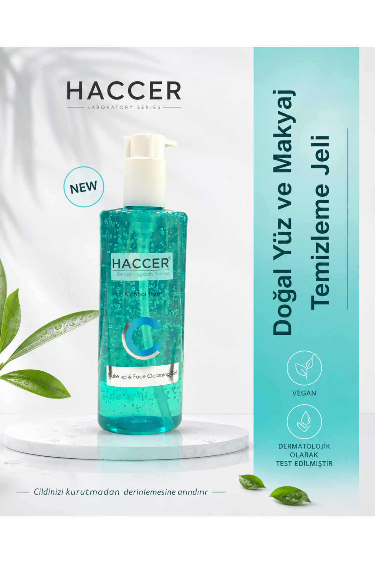 Doğal Yüz Ve Makyaj Temizleme Jeli, Yüz Yıkama Jeli 300 ml Alkolsüz — HFMG001 — تصویر 8 از 8