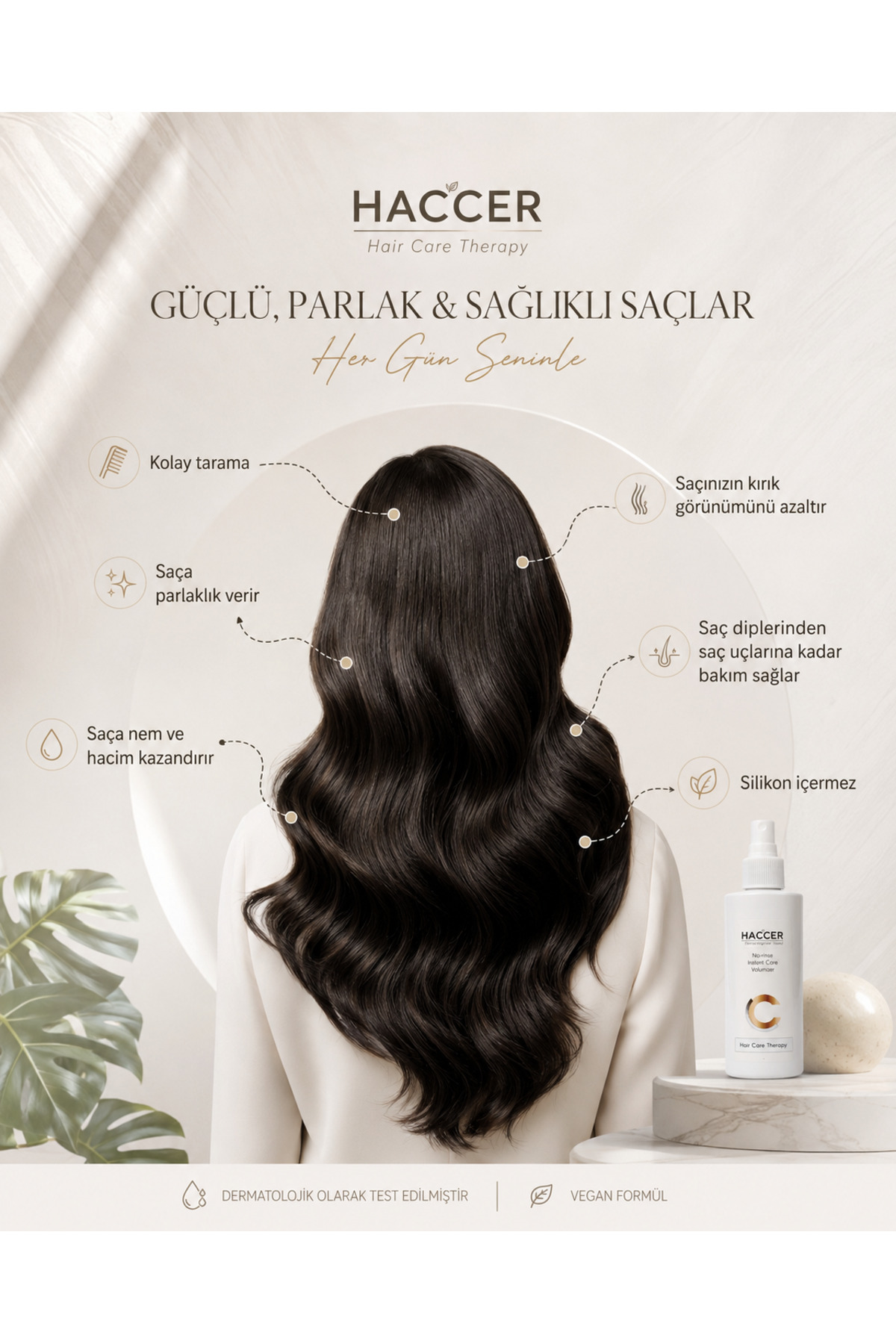 Hair Care Therapy Kolay Saç Tarama, Saç ve Diplerini Besleme, Isı Koruma Volim Artttırıcı Sprey — HHCT0001 — تصویر 4 از 4