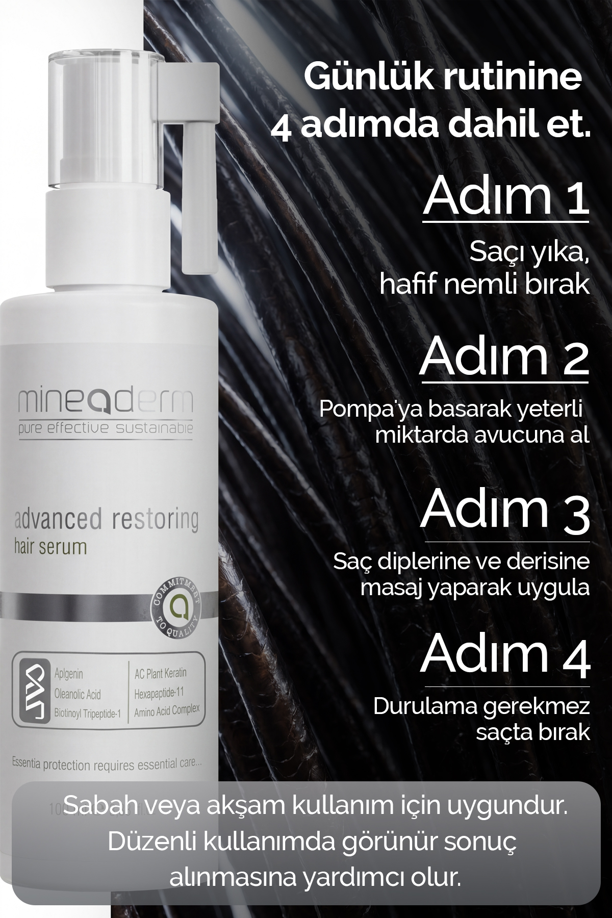 Saç Dökülme Karşıtı Bakım Serumu / Advanced Restoring Hair Serum 100 ml — 8680525350594 — تصویر 6 از 7