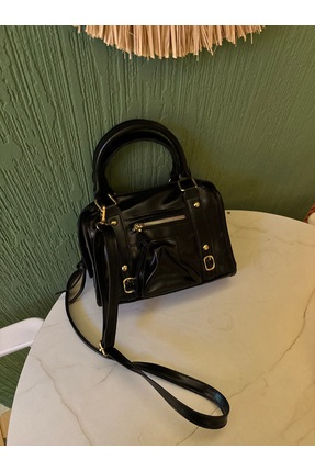Leva Vintage siyah el çantası