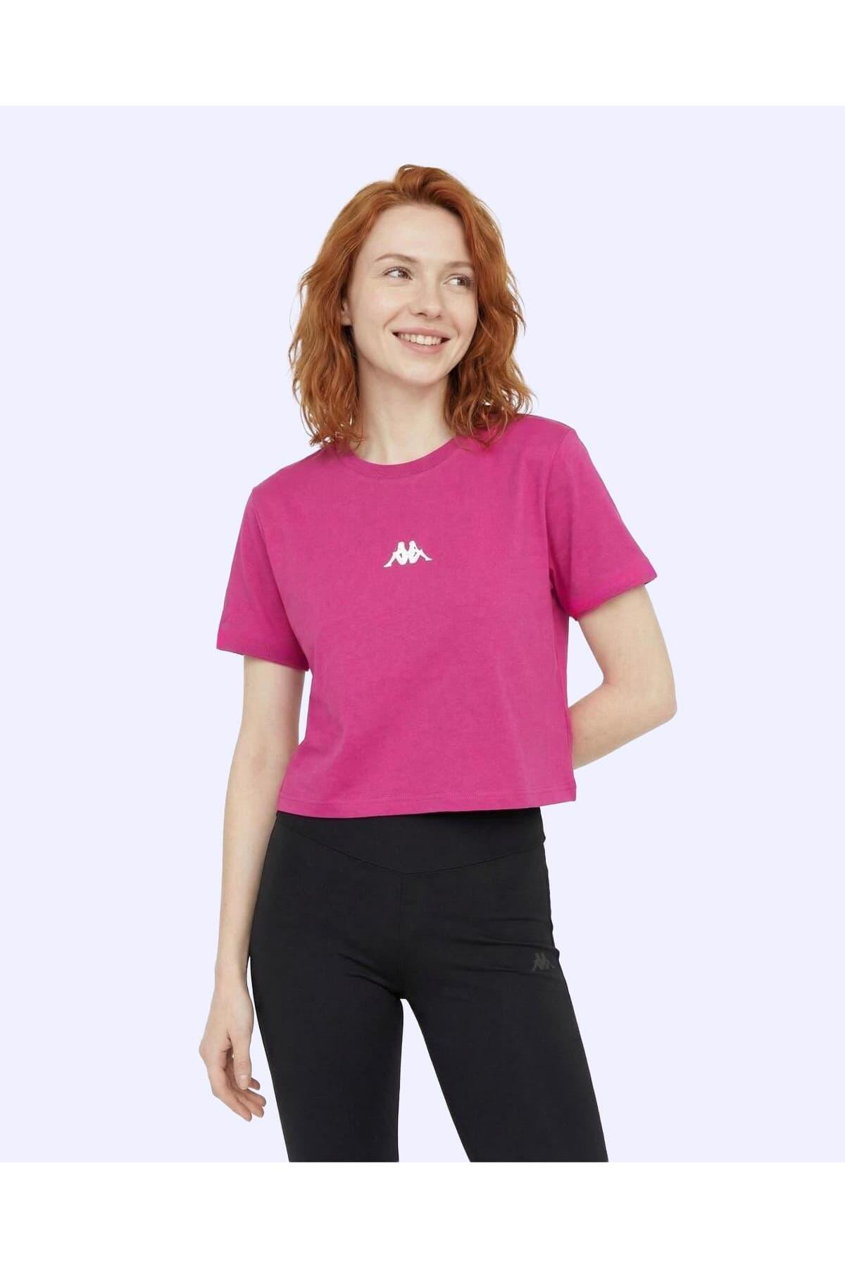 Kappa Khloe Tshirt Kadın Fuşya Pembe Slim Tişört görsel 5
