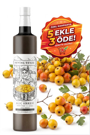 Organik Teyze Sevinç Teyze Doğal Fermantasyon Alıç Sirkesi 500ml - Katkısız, ...