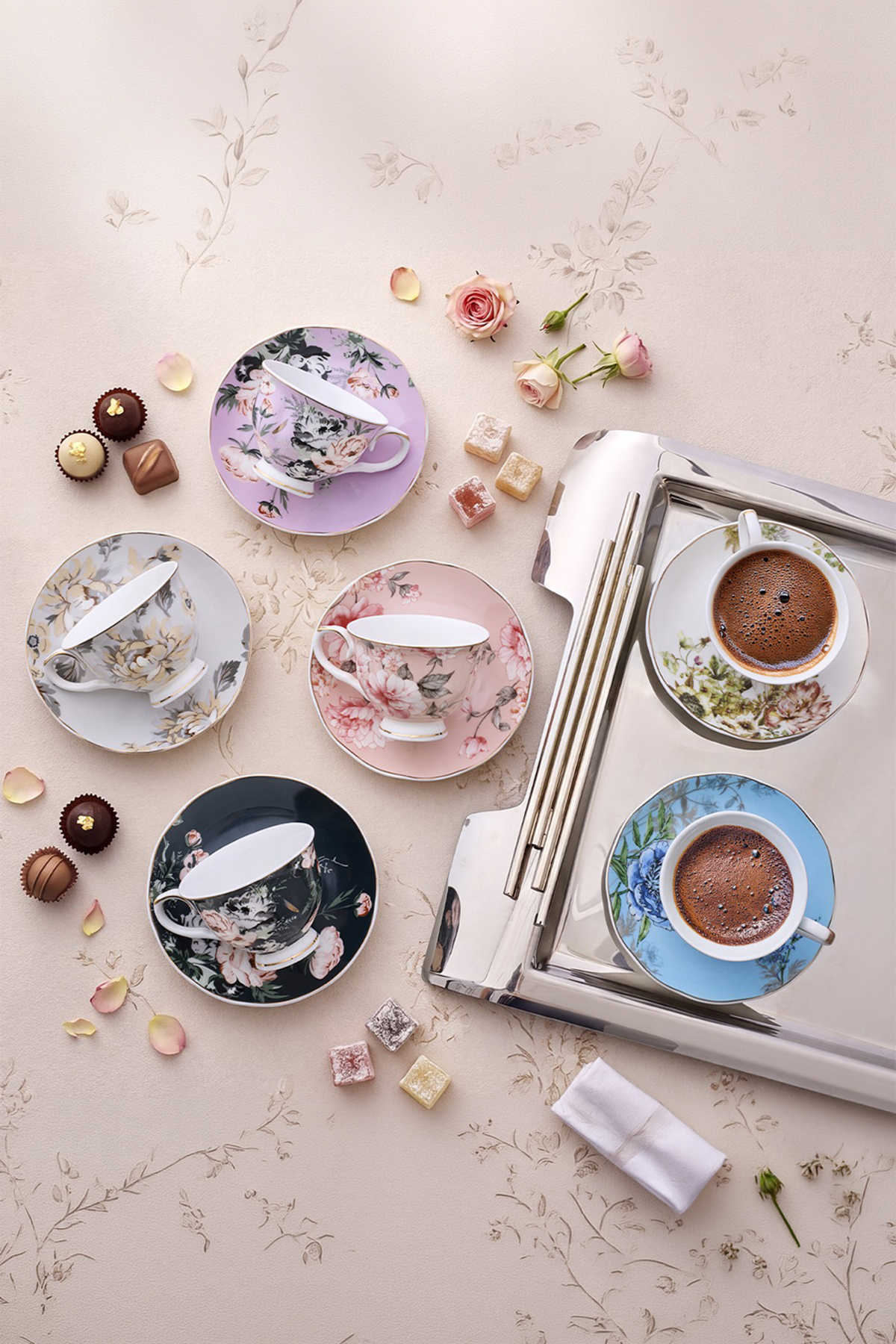 Secret Porcelain Coffee Cup Set for 6 - 90 ml