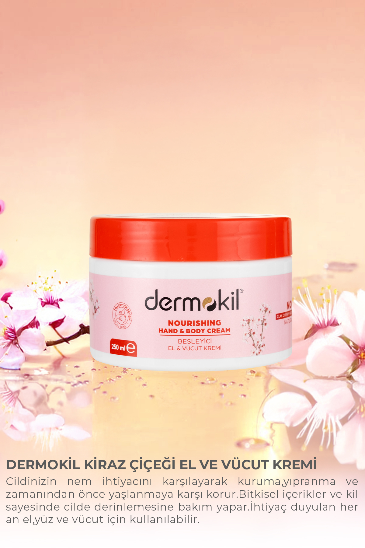 Kiraz Çiçeği Onarıcı El Ve Vücut Bakım Kremi 250 ml — 8697916011941 — تصویر 3 از 5