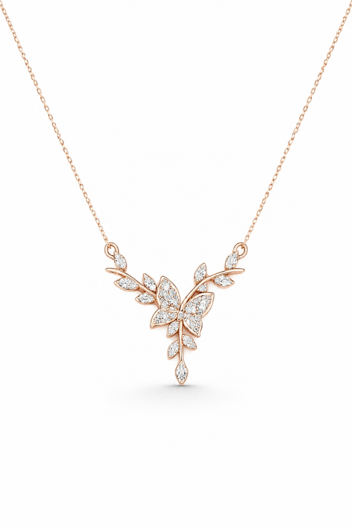 Women's Necklace with Special Box - Butterfly on Branch Stylish Women's Necklace with Special Design Butterfly