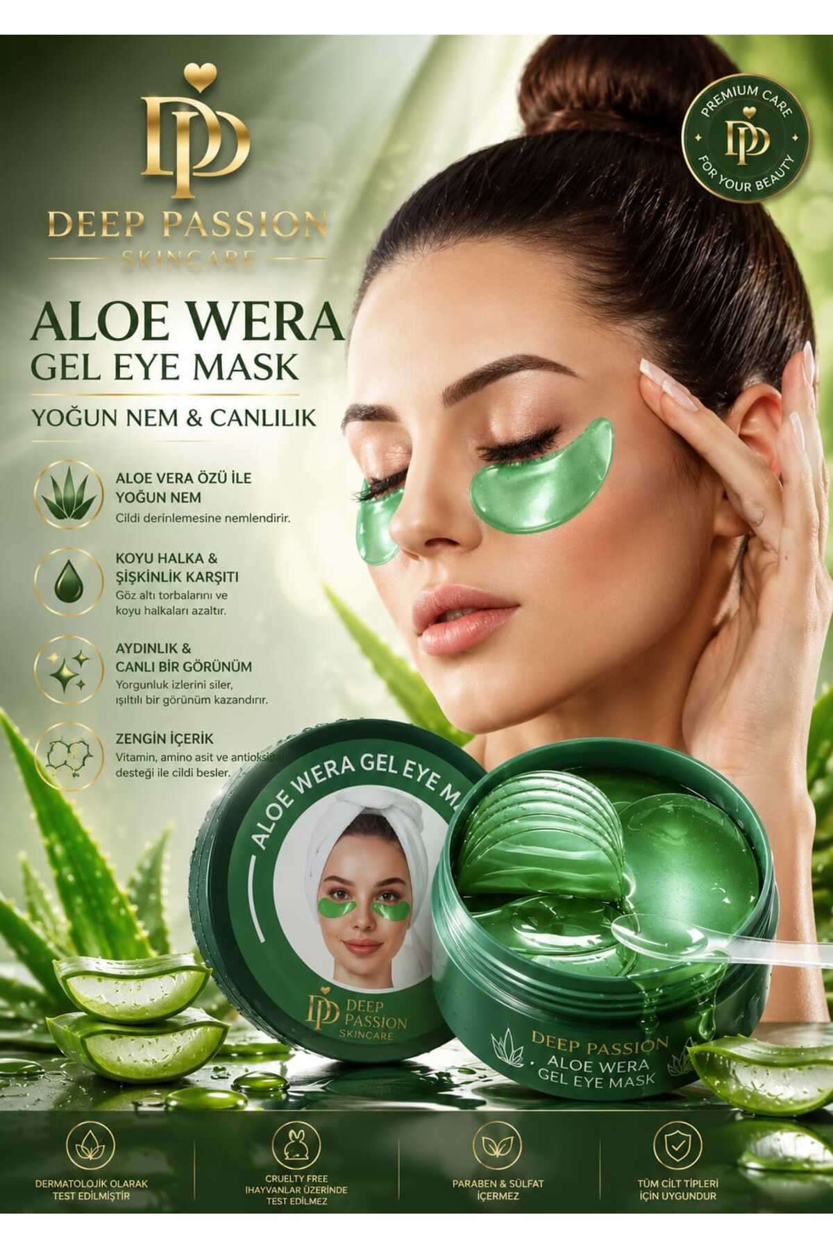 Deep Passion Aloevera Ve Kolajen İçeren Sıkılaştırıcı Göz Maskesi