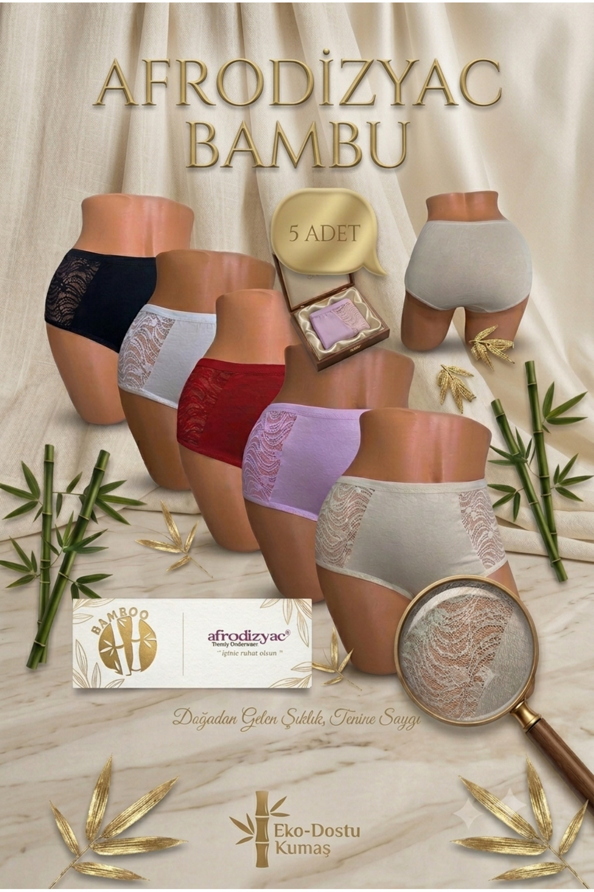 Afrodizyac 5’li Yüksek Bel Bambu Bato (EXTRA YUMUŞAK VE EXTRA ESNEK)