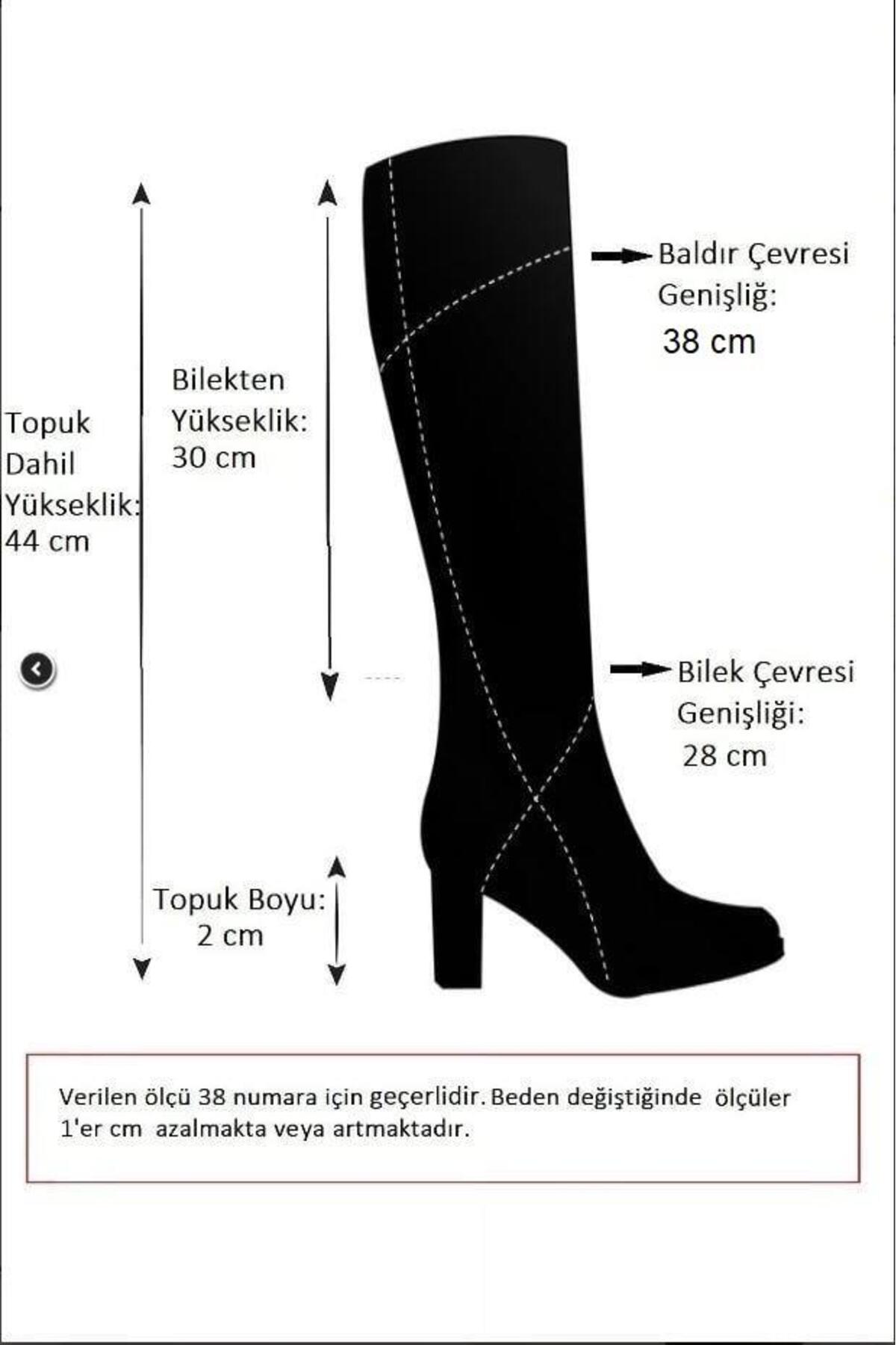 Fox Shoes Lacivert Süet Kadın Çizme E726203402 görsel 6