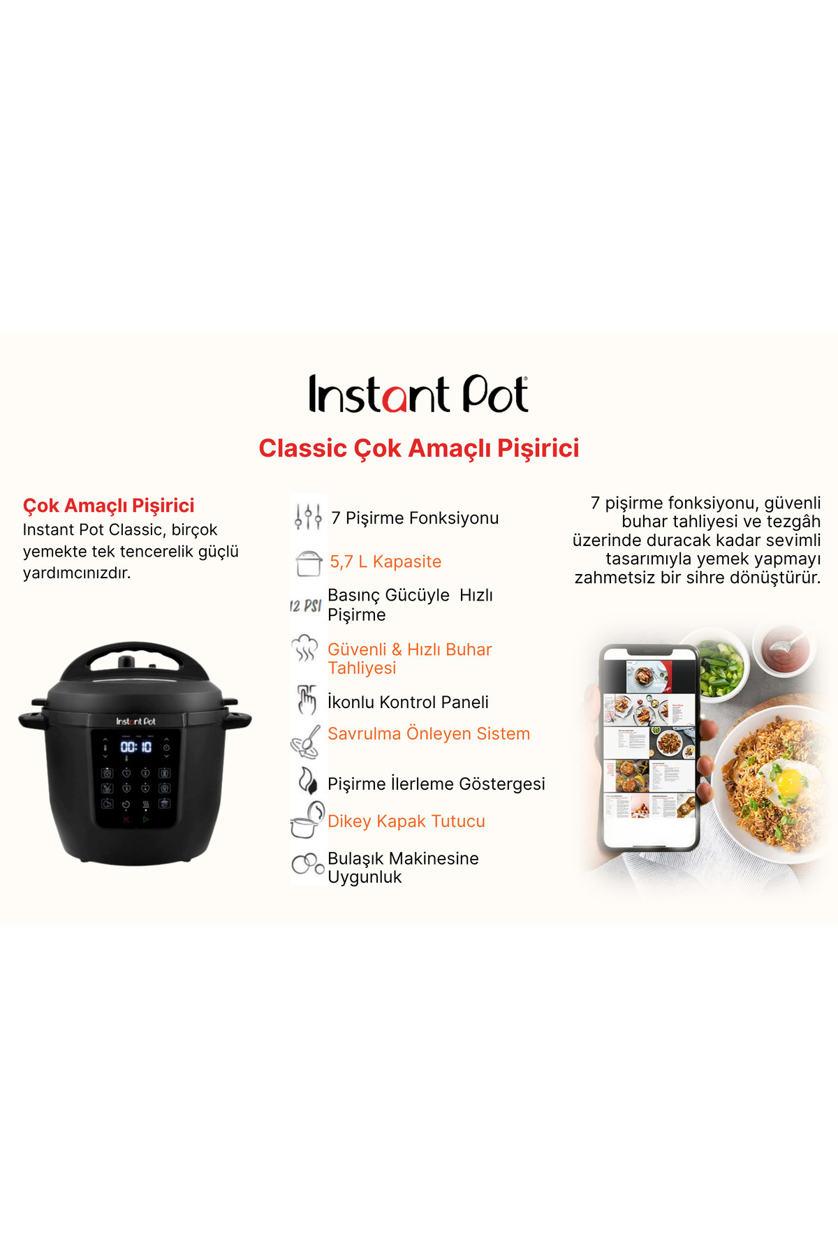 🍽️ Instant Pot ile Pratik ve Lezzetli Yemekler Pişirin! 2026
