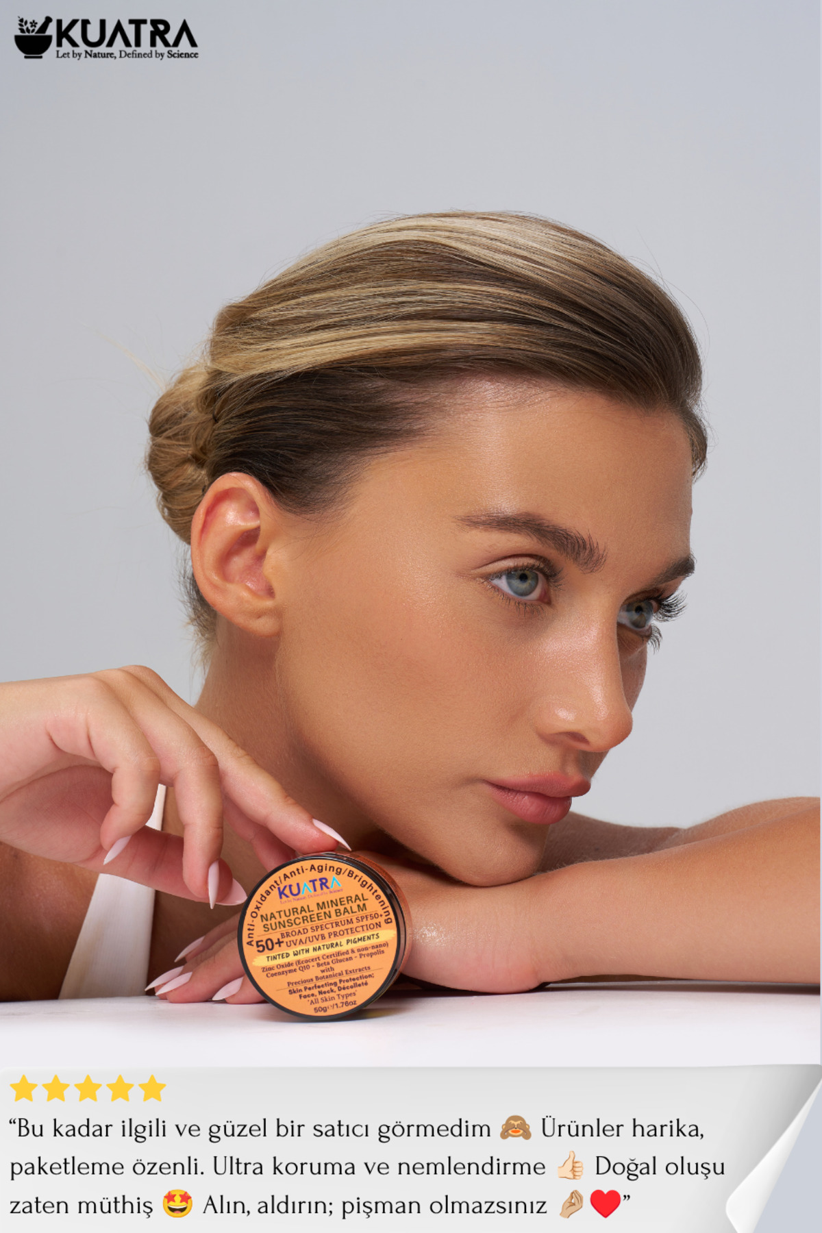Spf 50+ Mineral-Renkli Doğal Güneş Koruyucu Antiaging- Leke Karşıtı - nane ve lavanta uçucu yağı ile — 2 — تصویر 7 از 9