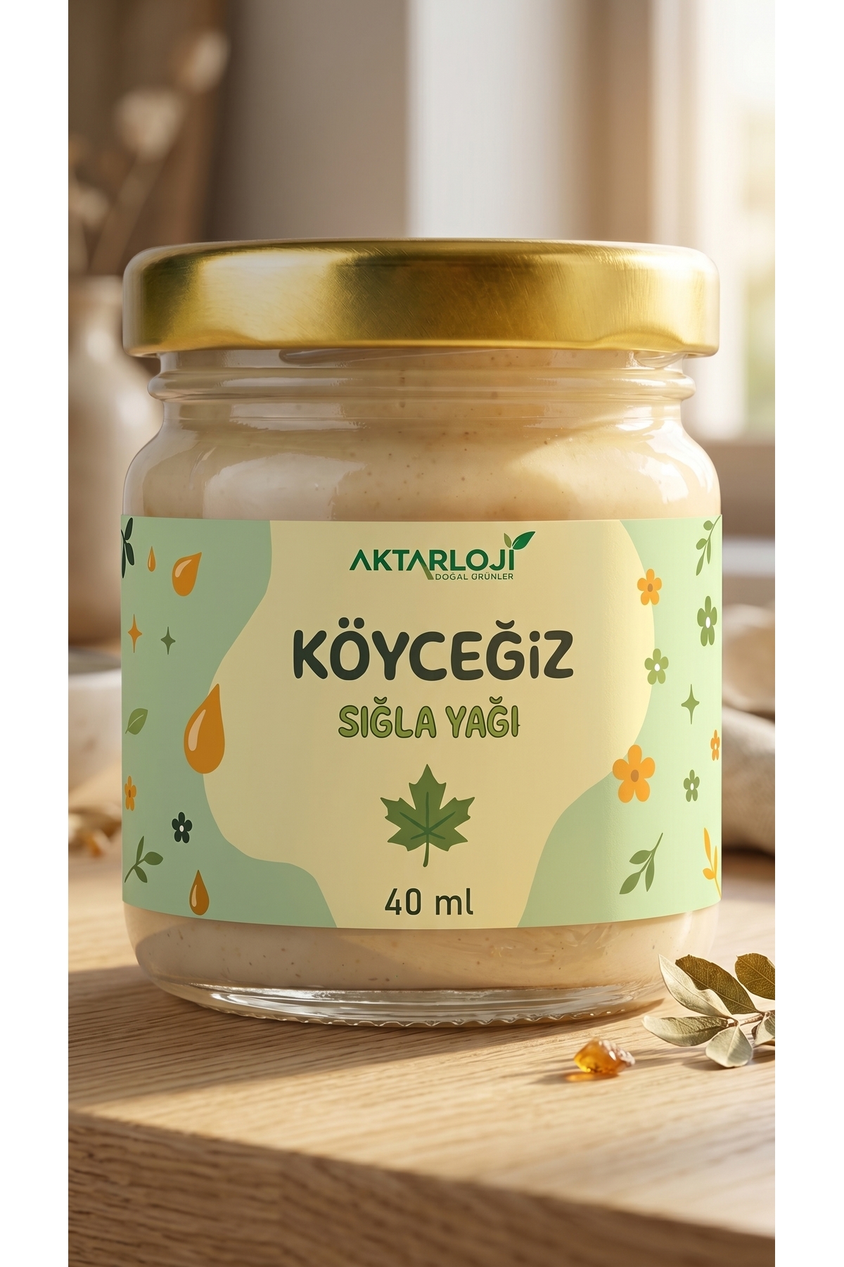 aktarloji 40 ml Köyceğiz Sığla Yağı / Yenilebilir / Saf ( Günlük Yağı ) Yoğun Kıvam - Katkısız & Doğal — A1-sıglayagı-40ml
