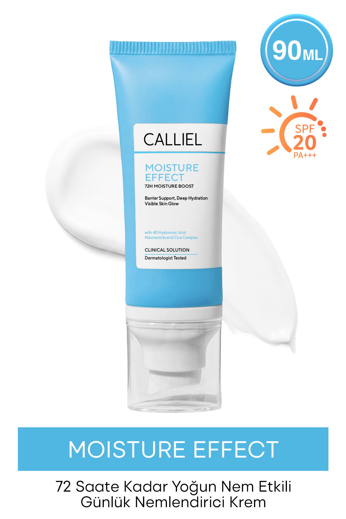 CALLİEL 72 Saat Yoğun Nem Etkili, Günlük Nemlendirici Krem 20 Spf 90 ML