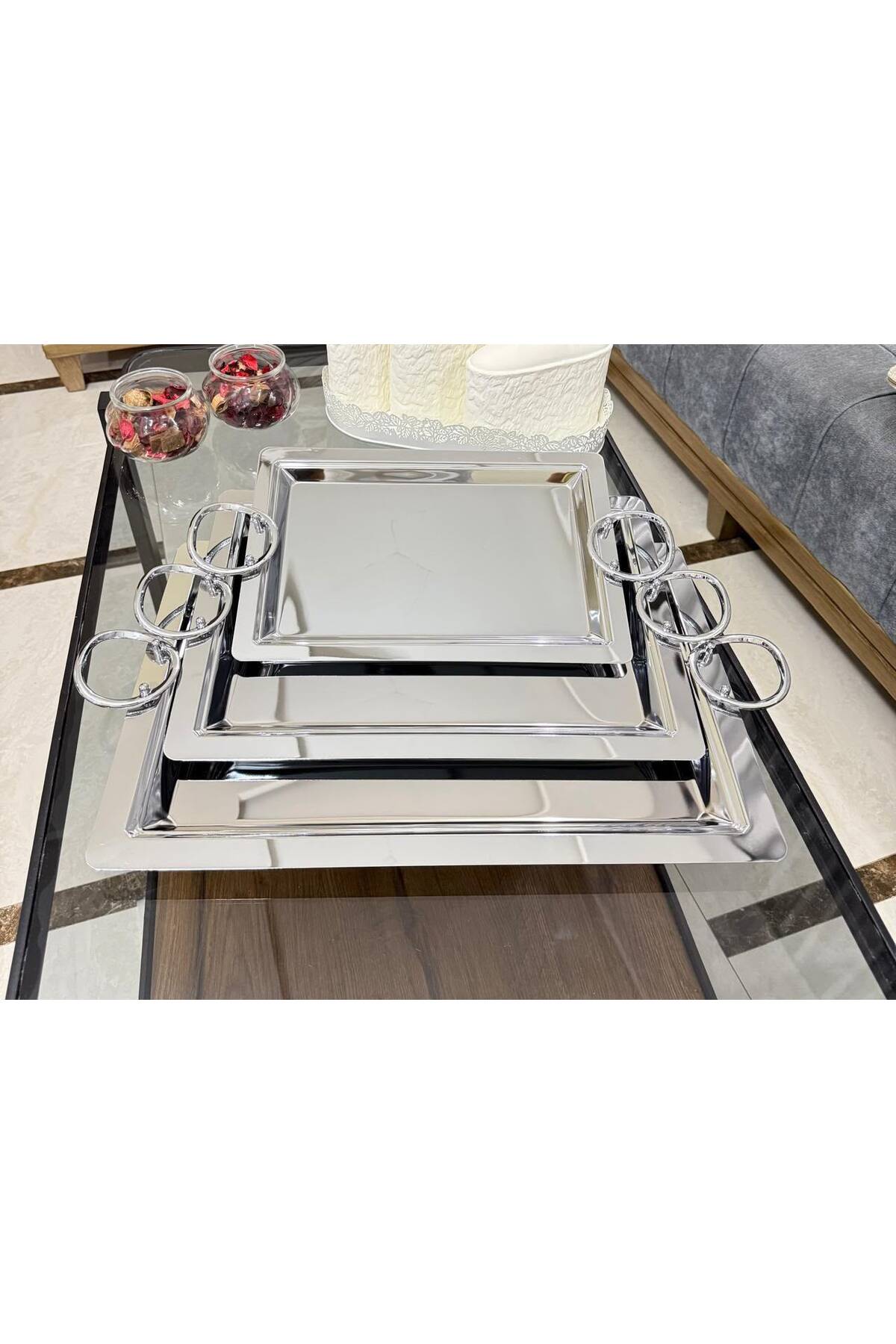 aljahwari صياني تقديم ٣ حبه مقاس 32x22 صغيره 39x27 الوسط 46x32 الكبيره 97537C