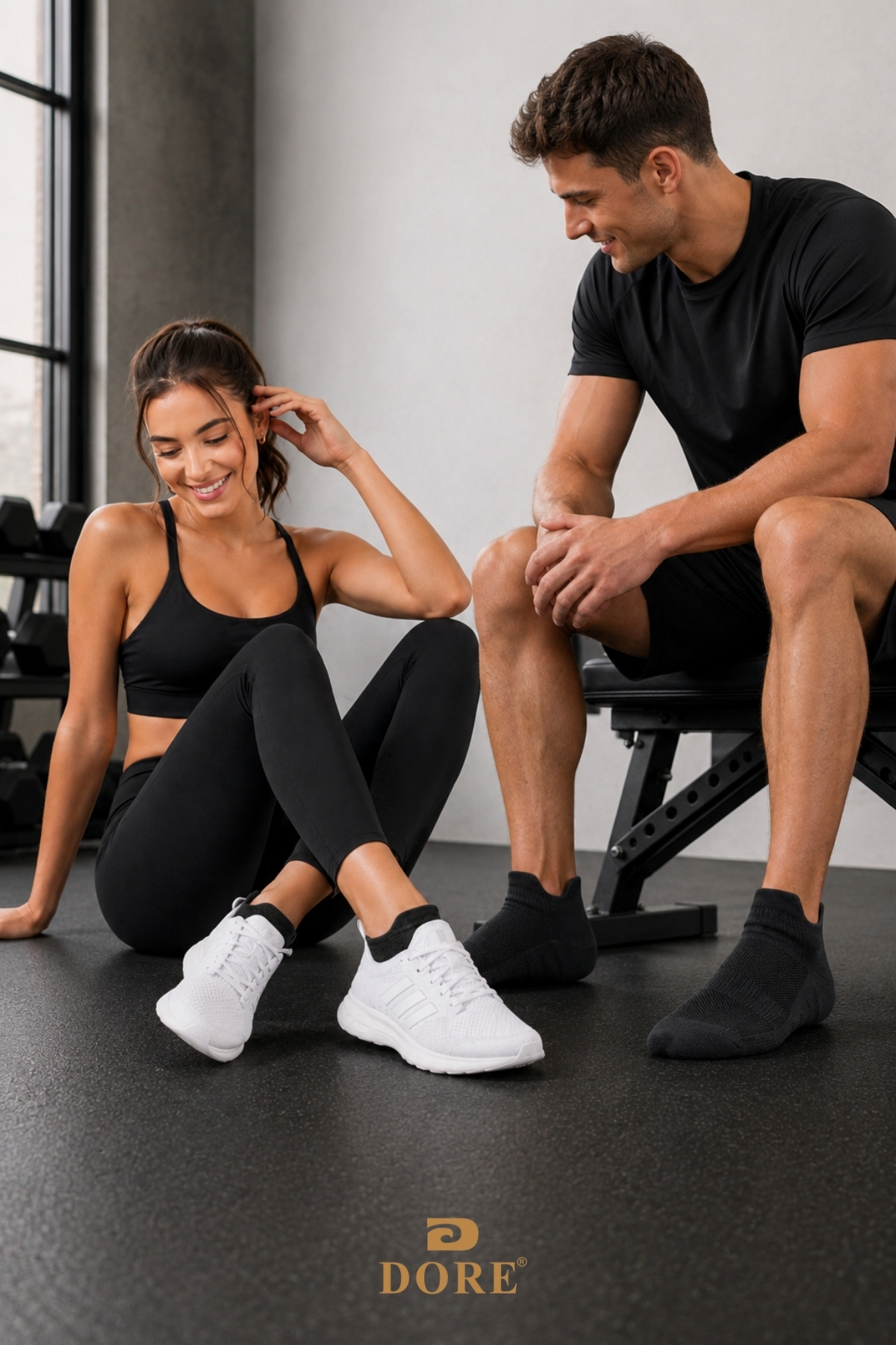 Dore Orijinal 3 Çift Unisex Kulaklı Ayakkabı Arkasını Vurmayan Konfor Modeli Ter Emici Nefes Alan 4 Mevsim Kullanım Özel Tasarım Bilek Boy Premium Pamuklu Günlük 3'lü Sneaker Spor Ayakkabı Çorabı görsel 5