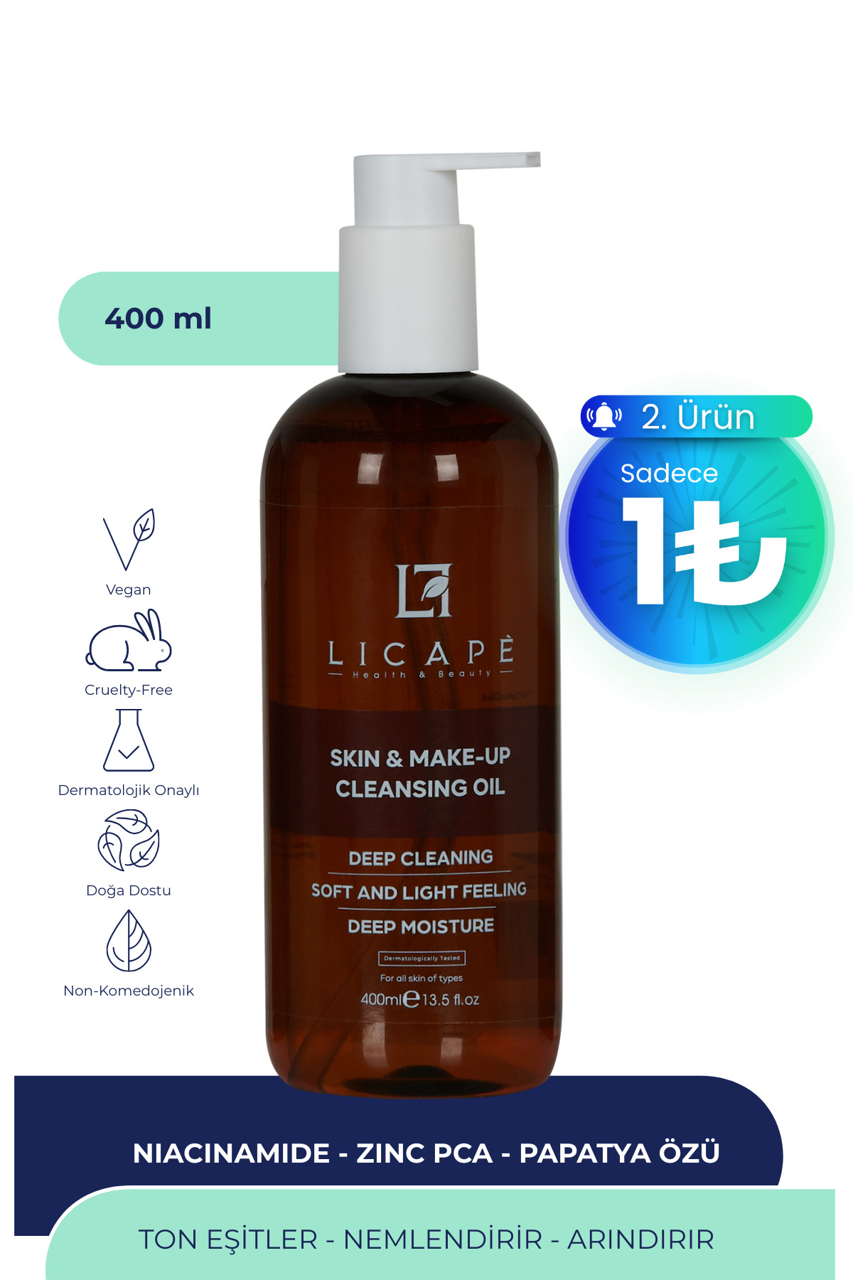 İki Aşamalı Cilt Ve Makyaj Temizleme Yağı 400 ml