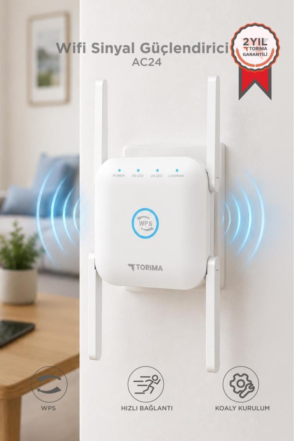 Wifi Signal Booster Zoom Pro Router AC24 White