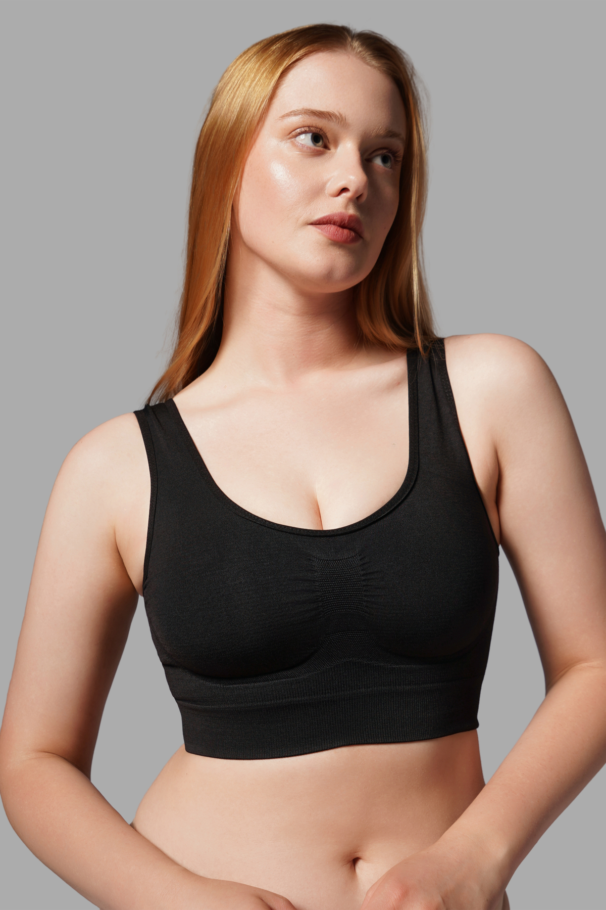 FİT WOMEN TOPARLAYAN İNCELTEN Kalın Askılı Pedsiz Büstiyer KORSESİ SEAMLESS 5050 görsel 3