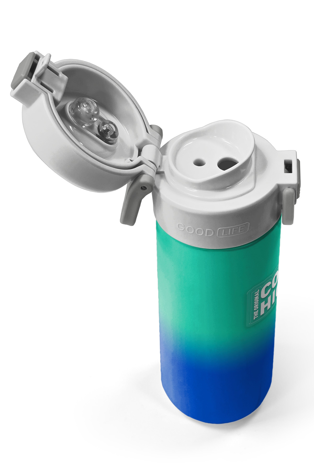Kids Yeşil Saks Renk Geçişli Pipetli ve Direkt İçim Çelik Termos 500 ml 31839