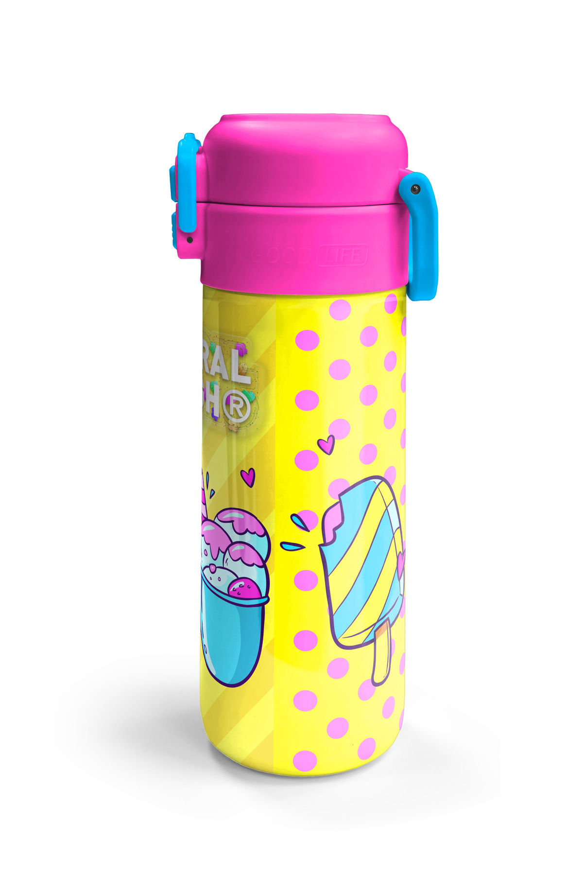 Kids Mixed Dondurma Desenli Pipetli ve Direkt İçim Çelik Termos 500 ml 31809