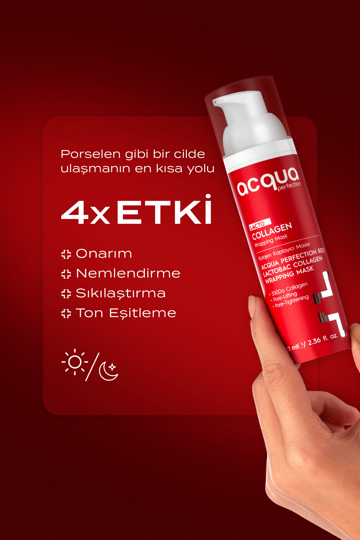 Collagen | Nemlendirici Gözenek Kırışıklık Karşıtı Kolajen Porselen Cam Cilt Soyulabilir Maske 70 ml — ACP0022 — تصویر 5 از 8