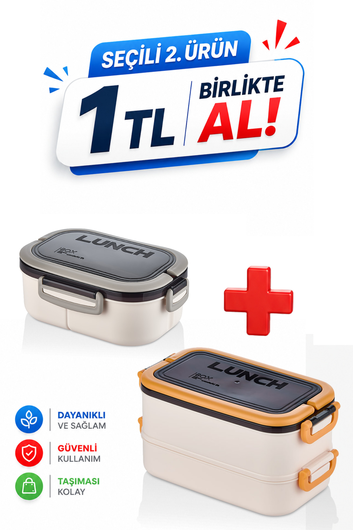 2 Tier Portable Dinnerware Lunch Box Diet Lunch Box Storage Container Travel Bowl with Fork Spoon