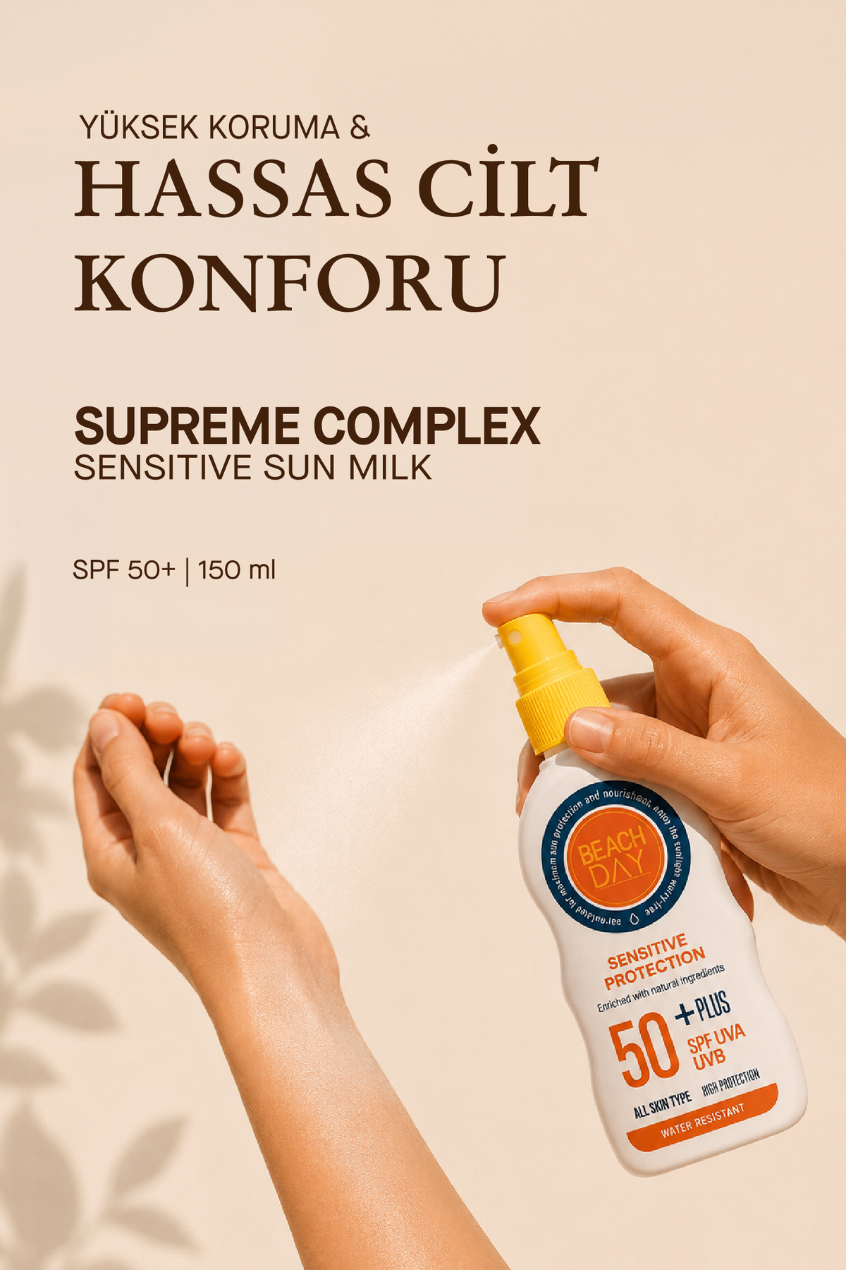 Supreme Complex Broad Spectrum Milk Hassas SPF 50 Spray 150 ml. — BD22 — تصویر 2 از 8
