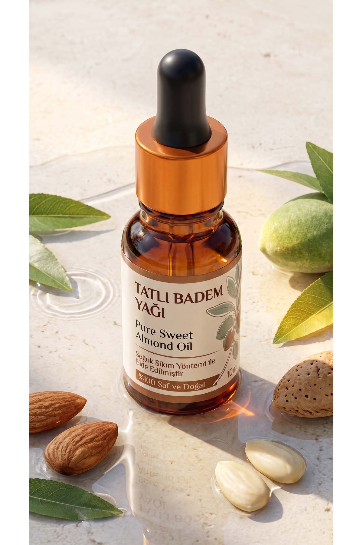 Tatlı Badem Yağı 10 ml / Soğuk Sıkım / %100 Saf Ve Doğal / Sweet Almond Oil — A1-Tatlı-Badem-yag-10 — تصویر 6 از 7